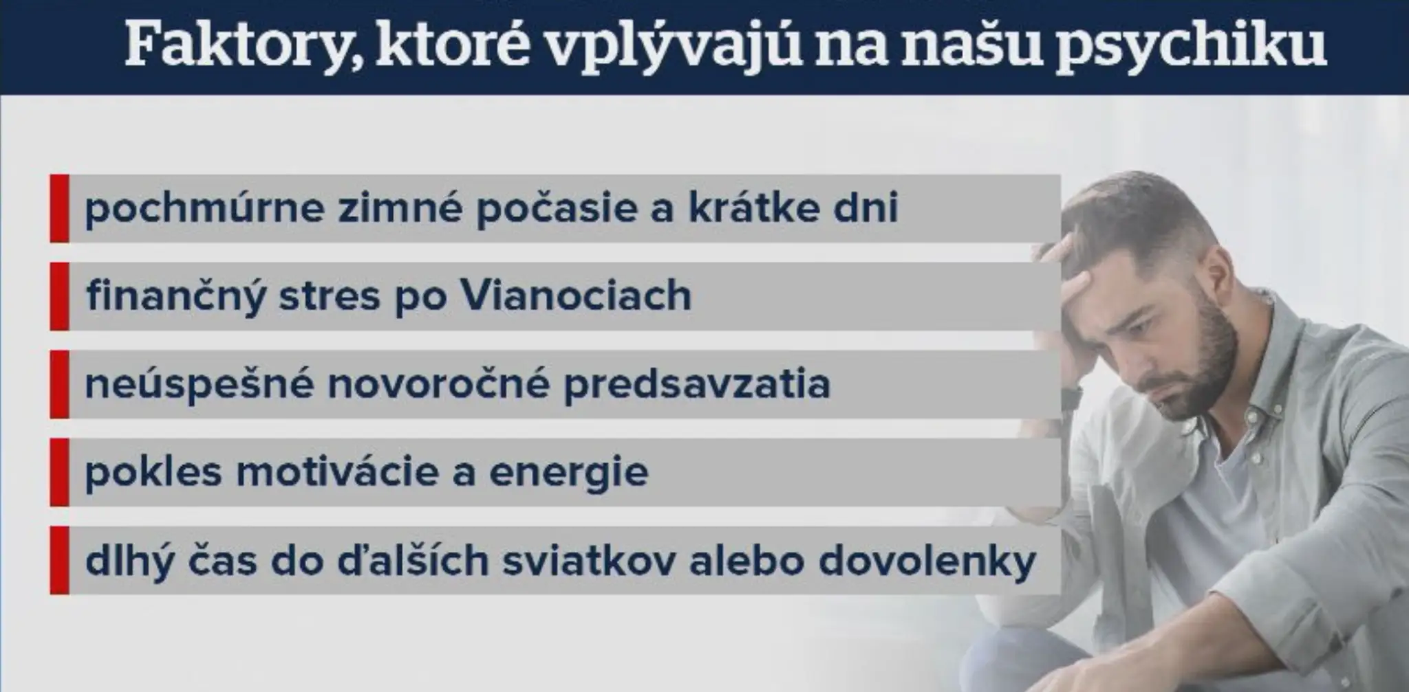 Faktory, ktoré ovplyvňujú našu náladu.