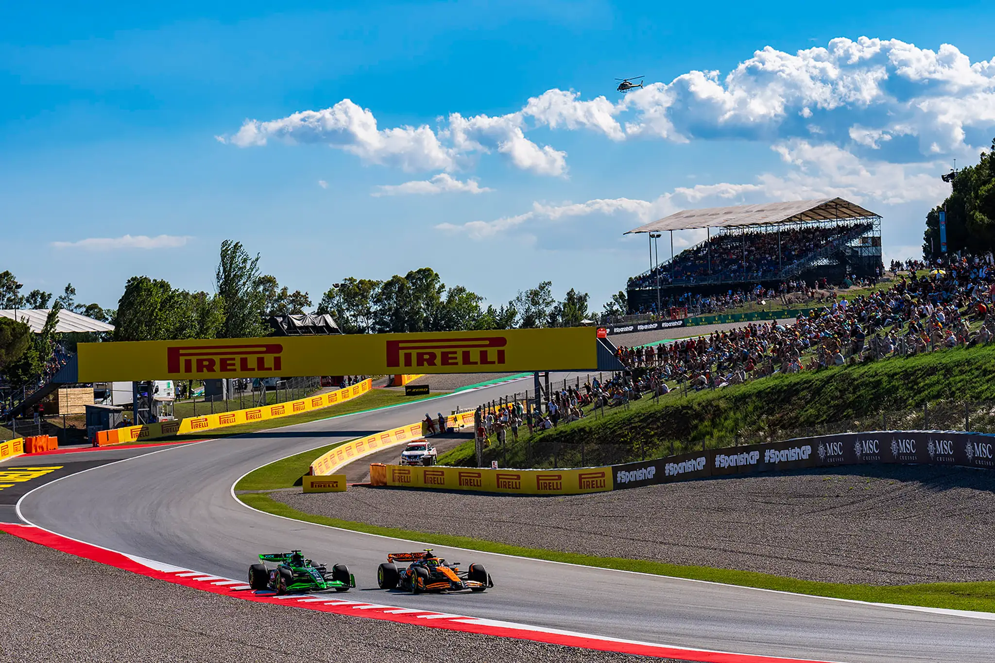 Lando Norris v súboji na trati.