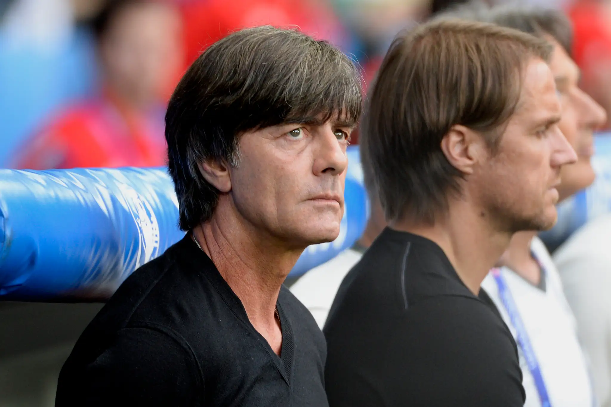 Nemecký tréner Joachim Löw počas duelu osemfinále ME proti Slovensku.