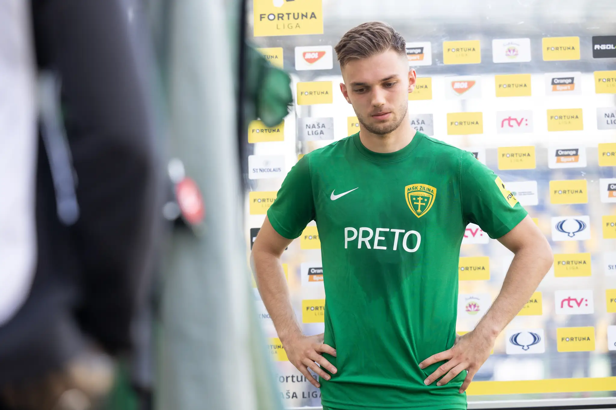Sklamaný Ján Bernát po prehre za Žilinu.