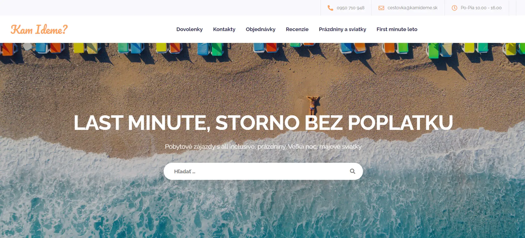 Stránka kamideme.sk