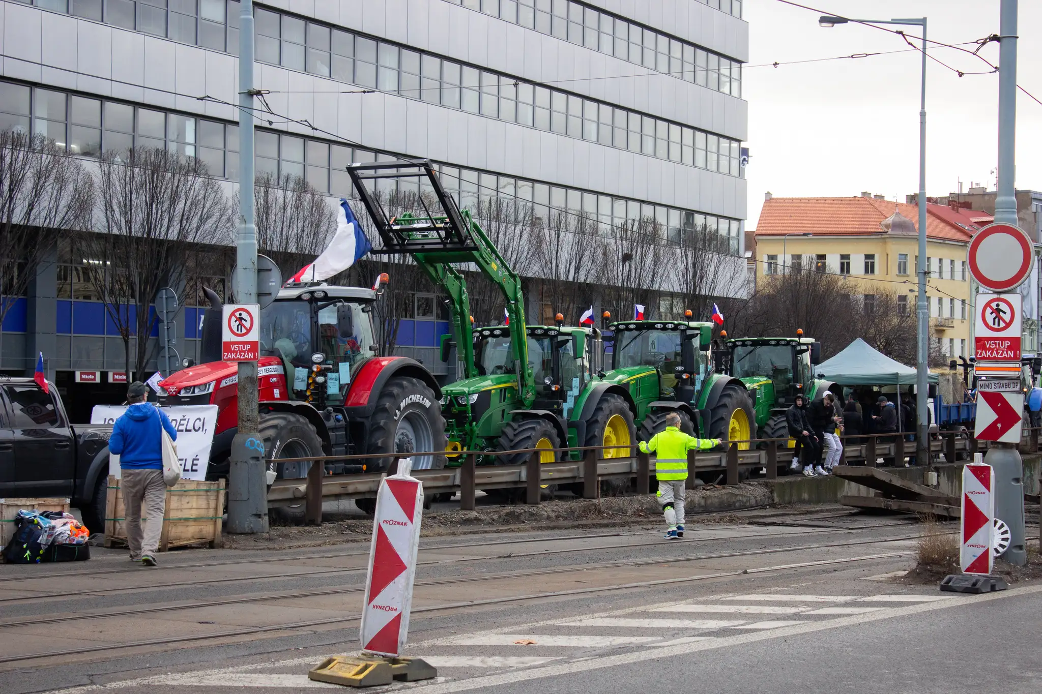 Protest farmárov v Prahe
