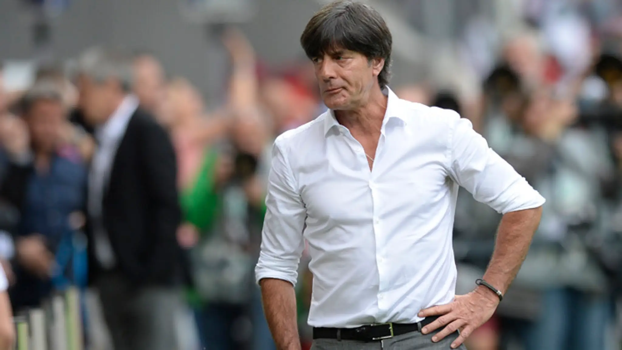 Tréner nemeckej reprezentácie Joachim Löw počas prípravného zápasu so Slovenskom.