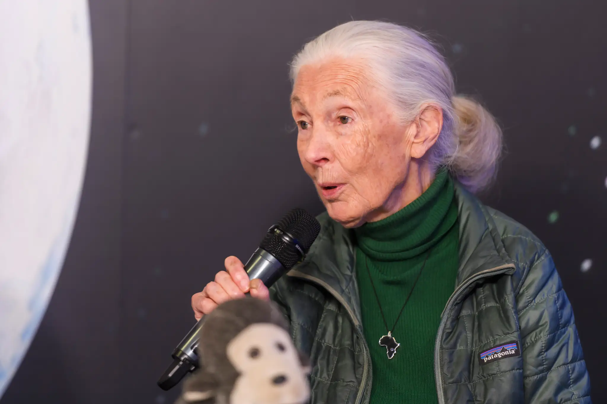 Na snímke etnologička, ochrankyňa prírody a členka poradnej rady Starmus Jane Goodallová