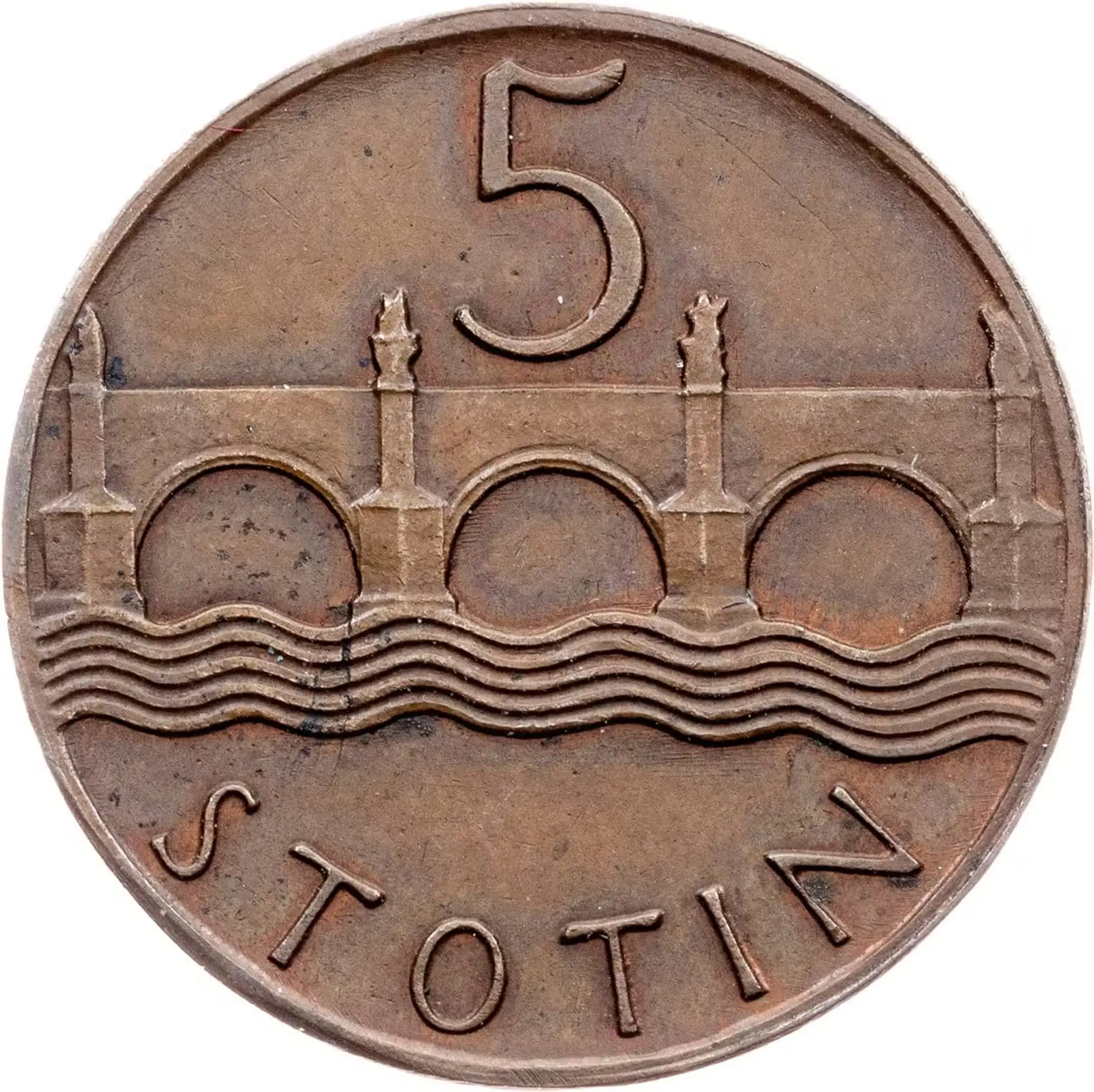 ČSR, 5 Stotin 1920, skúšobná razba, vyvolávacia cena 180 000 Kč