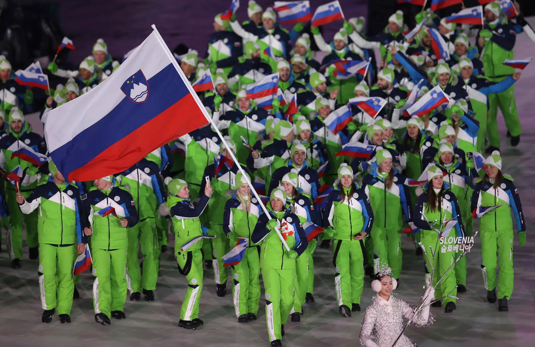 Brazílski športovci na otváracom ceremoniáli ZOH 2018.