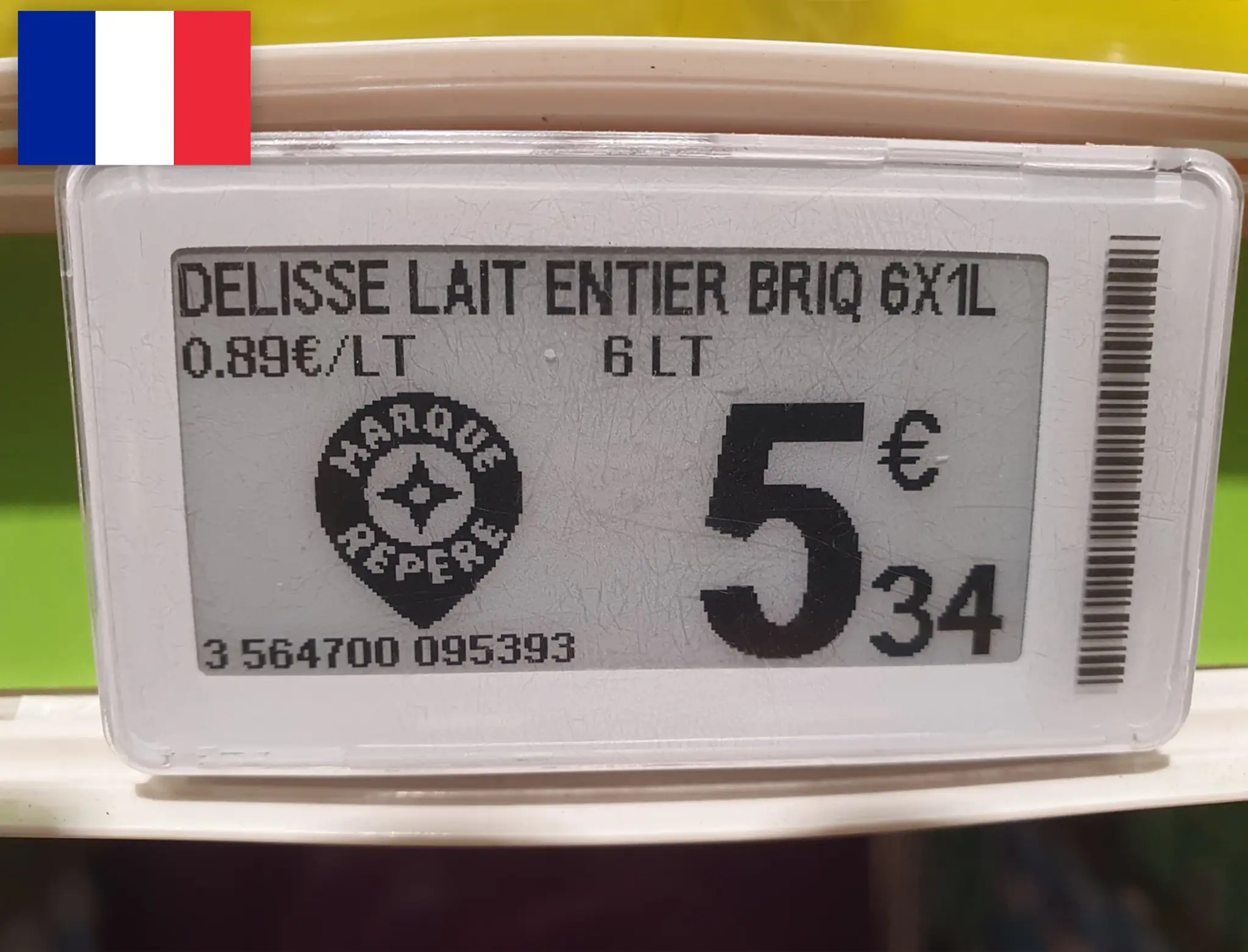 Cena mlieka vo Francúzsku