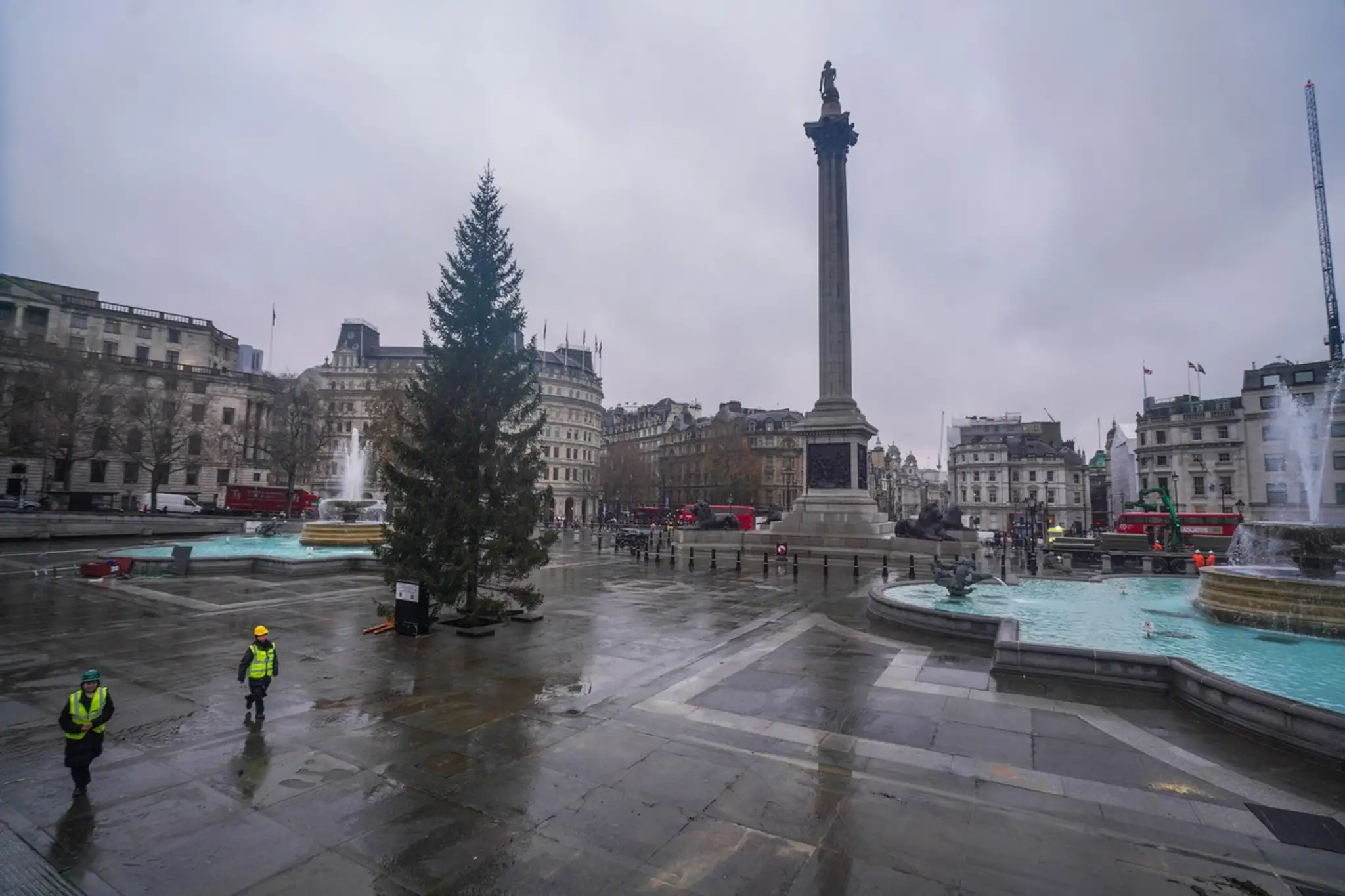 Vianočný strom na Trafalgarskom námestí.