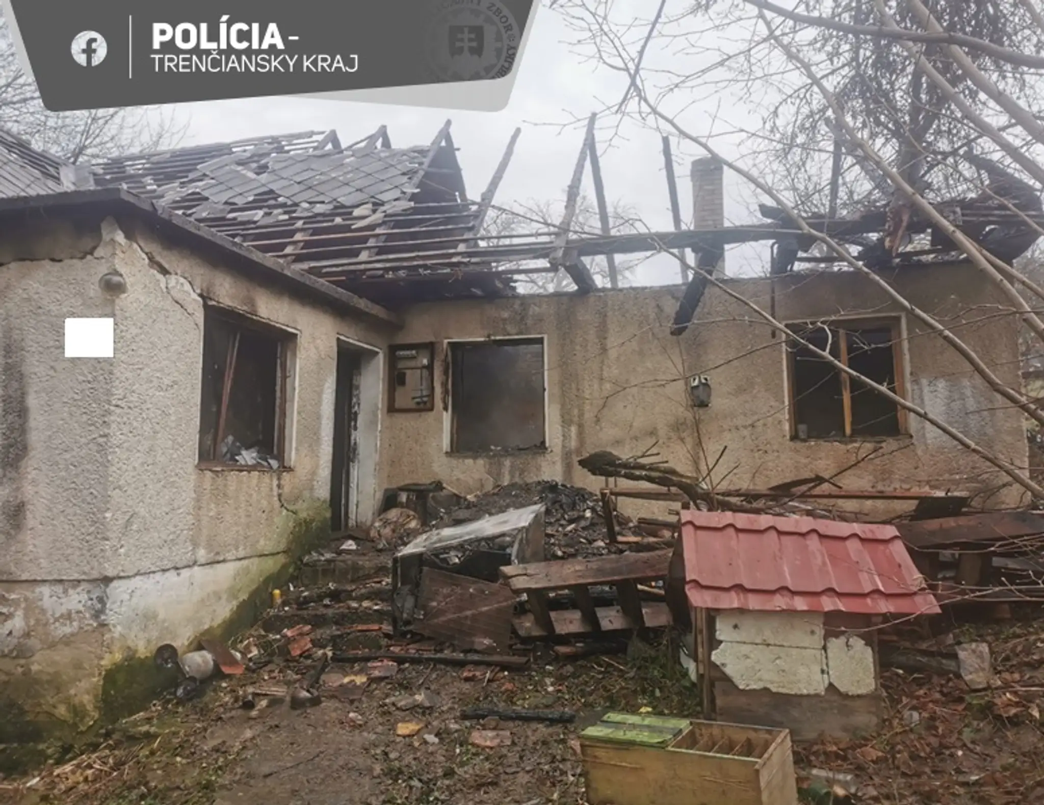 Požiar domu v obci Milochov