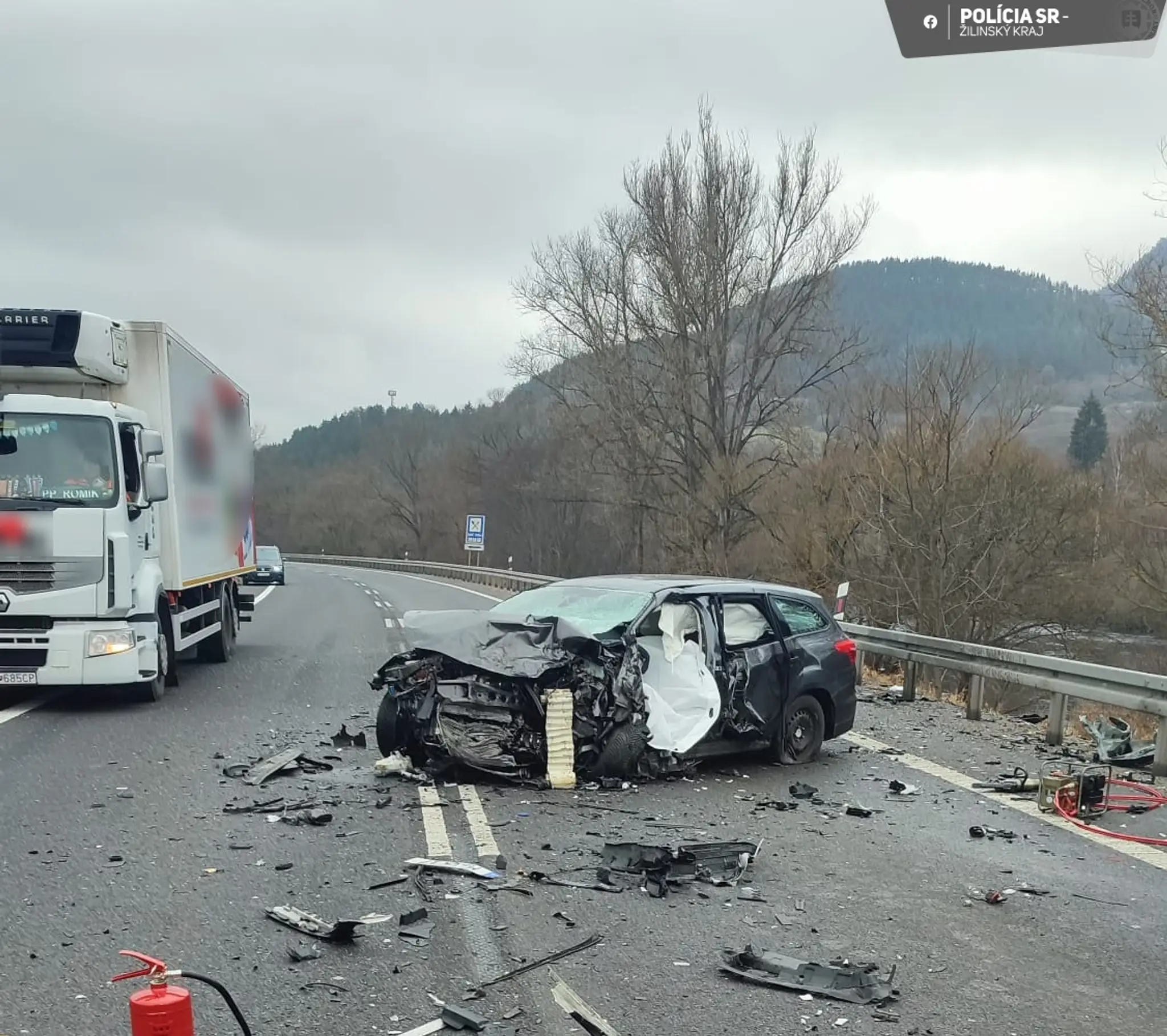 Nehoda pred Ružomberkom.