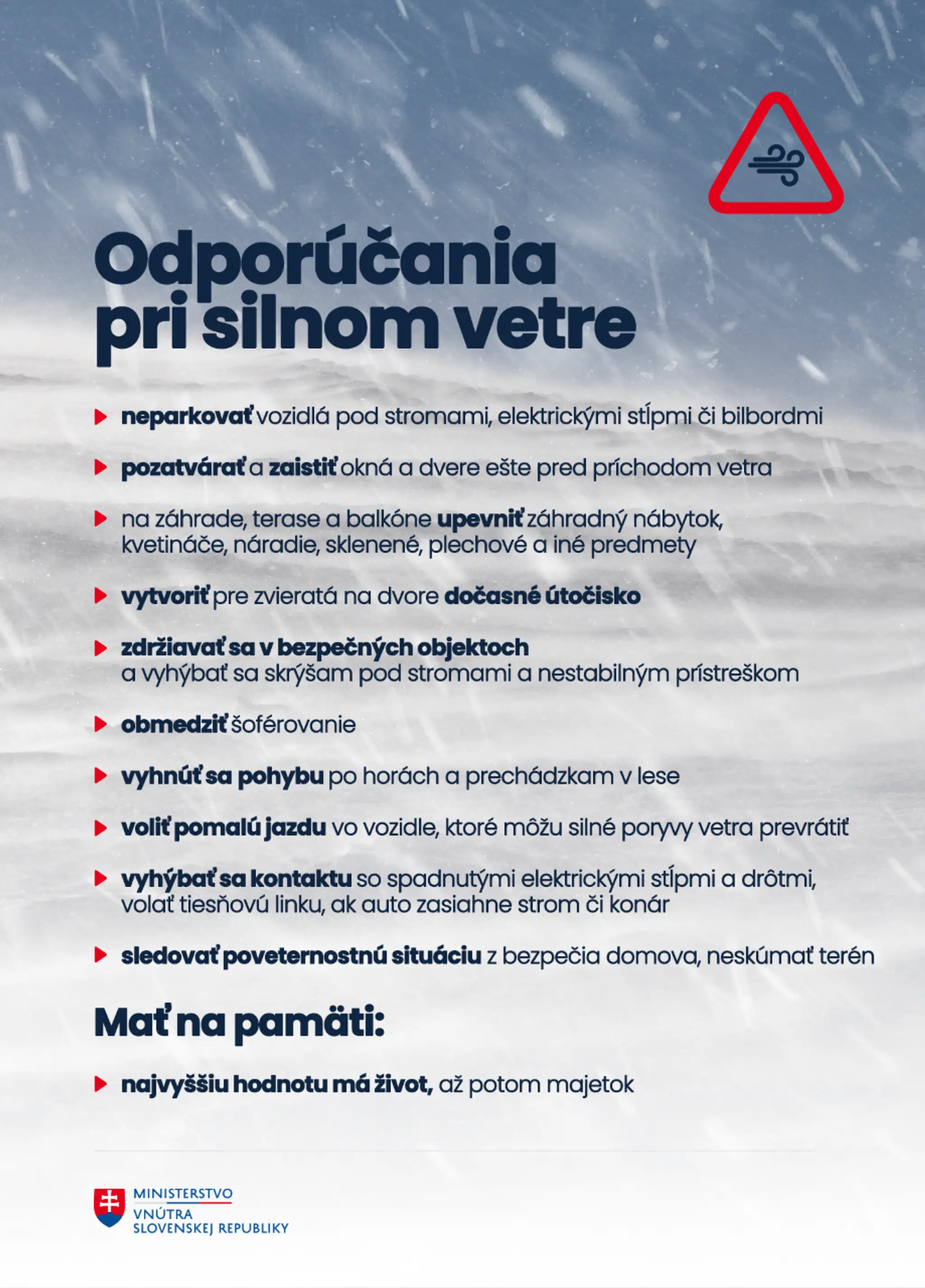 Rady pri silnom vetre.