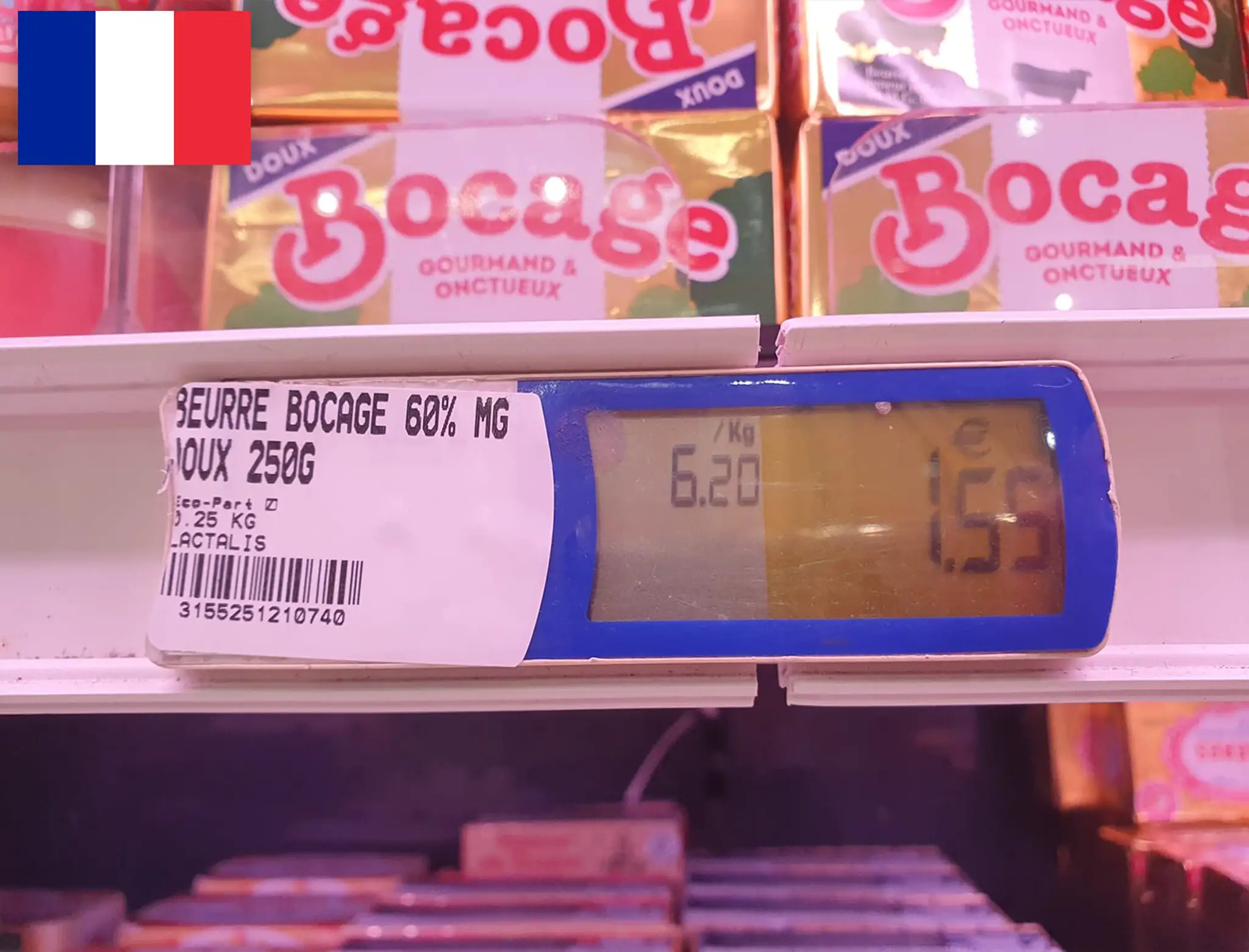 Cena masla vo Francúzsku