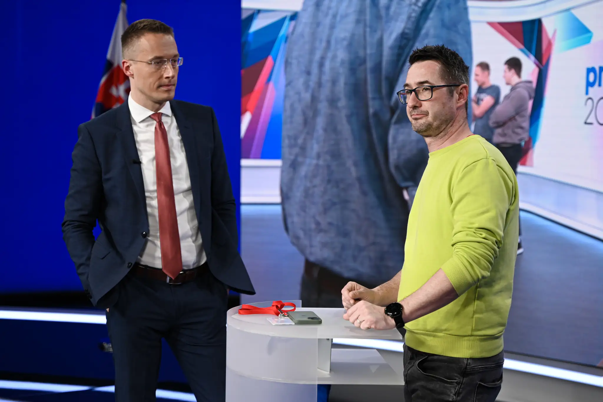 Prípravy volebnej noci na Markíze.