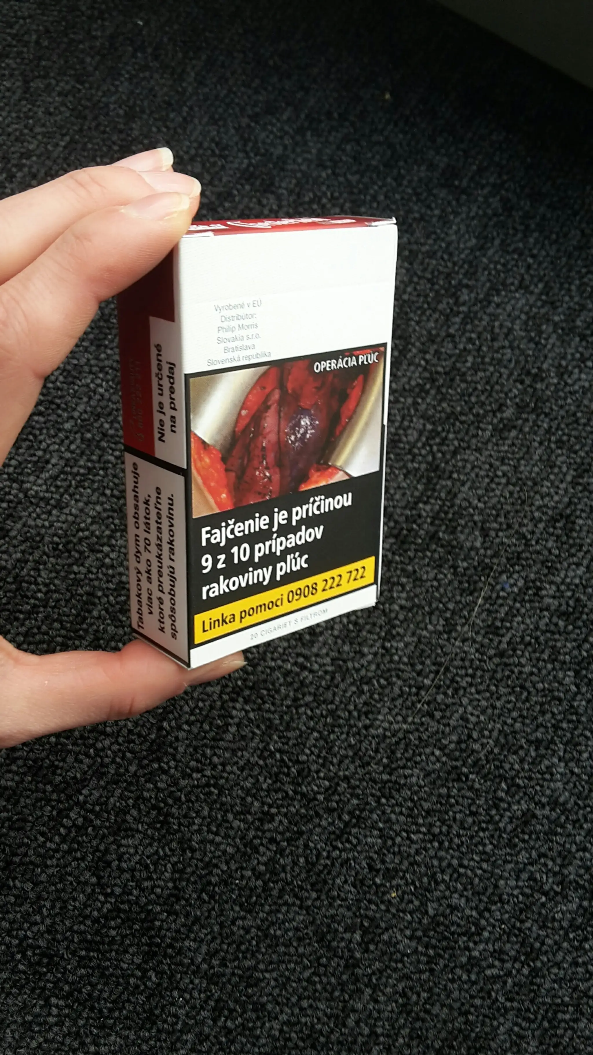 Náhľad cigariet s varovnými obrázkami