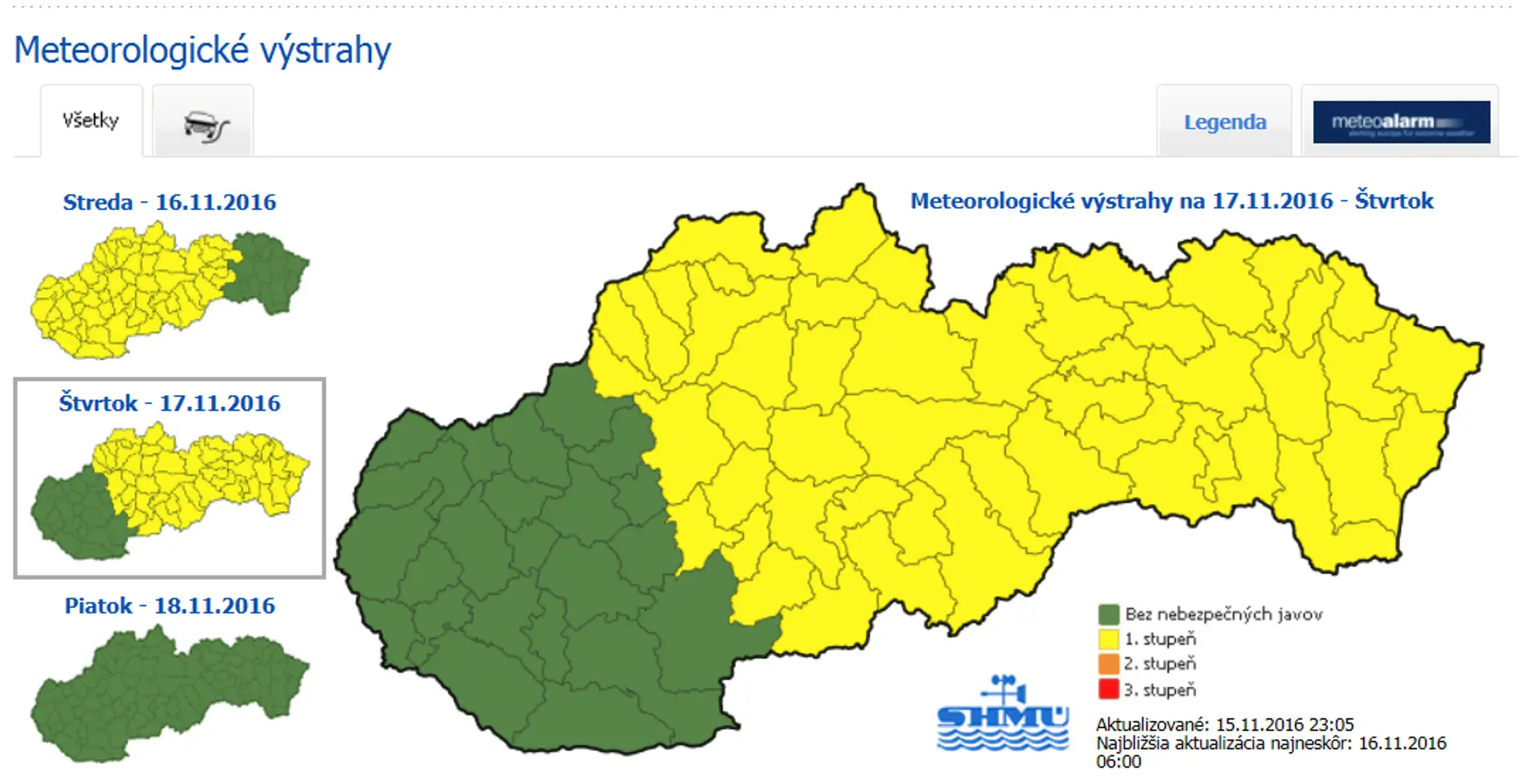 Výstraha pred poľadovicou na štvrtok.