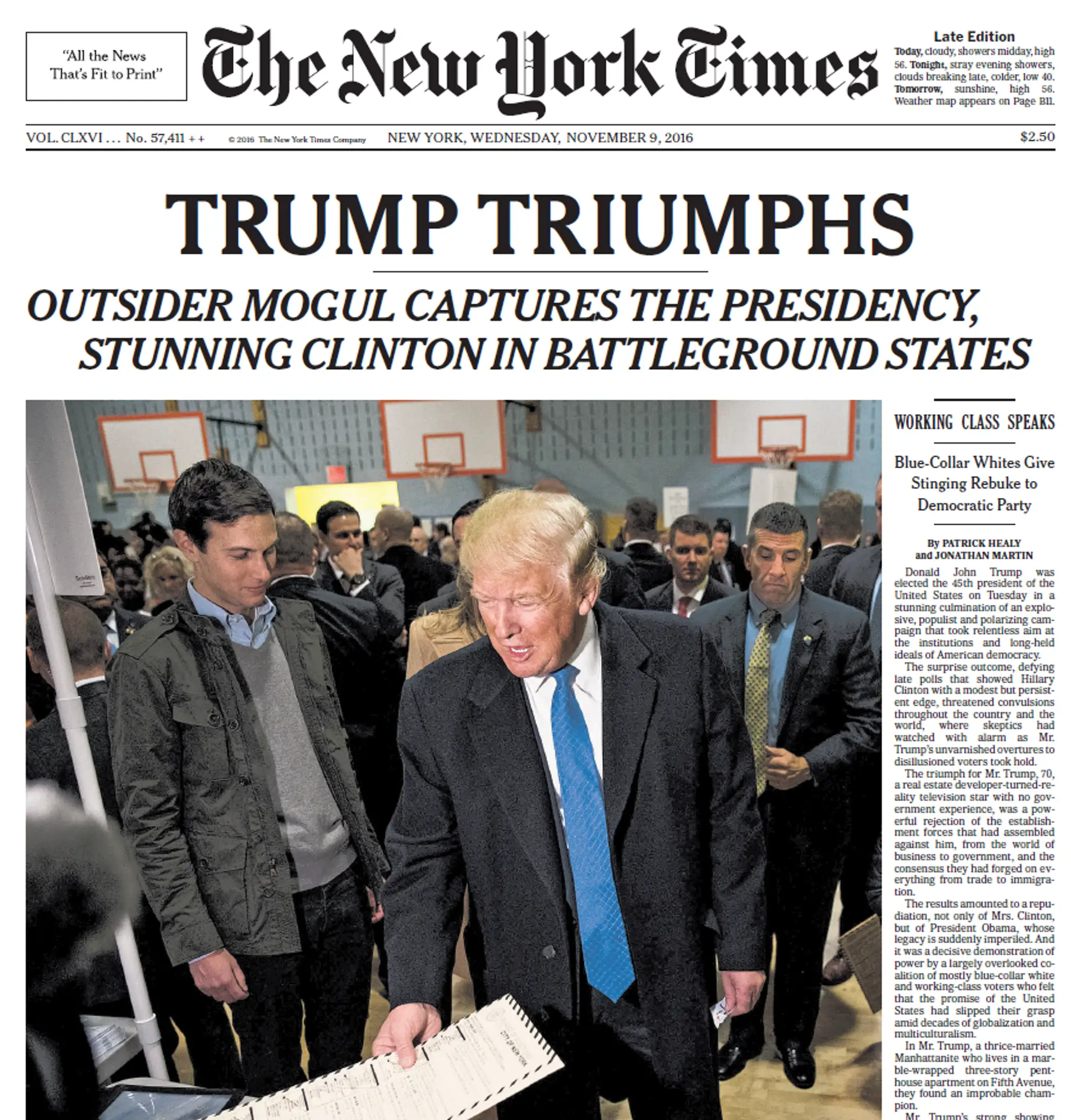 The New York Times: Trump triumfoval