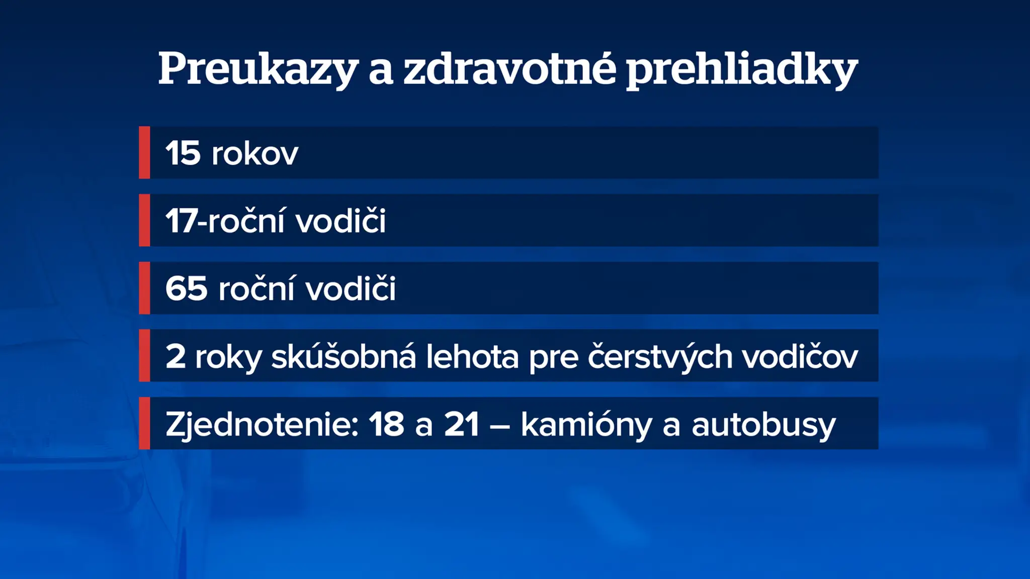 Zmeny pre vodičov
