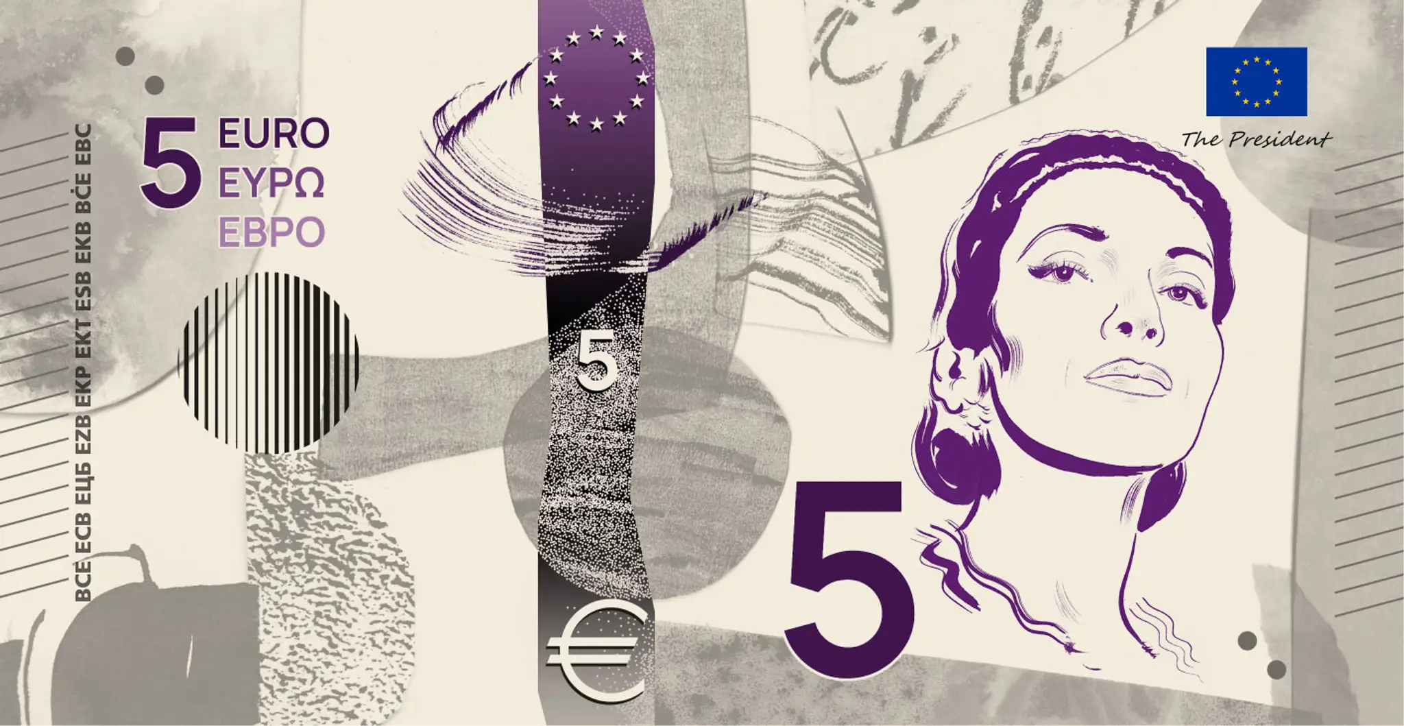 Nové eurobankovky Návrh F