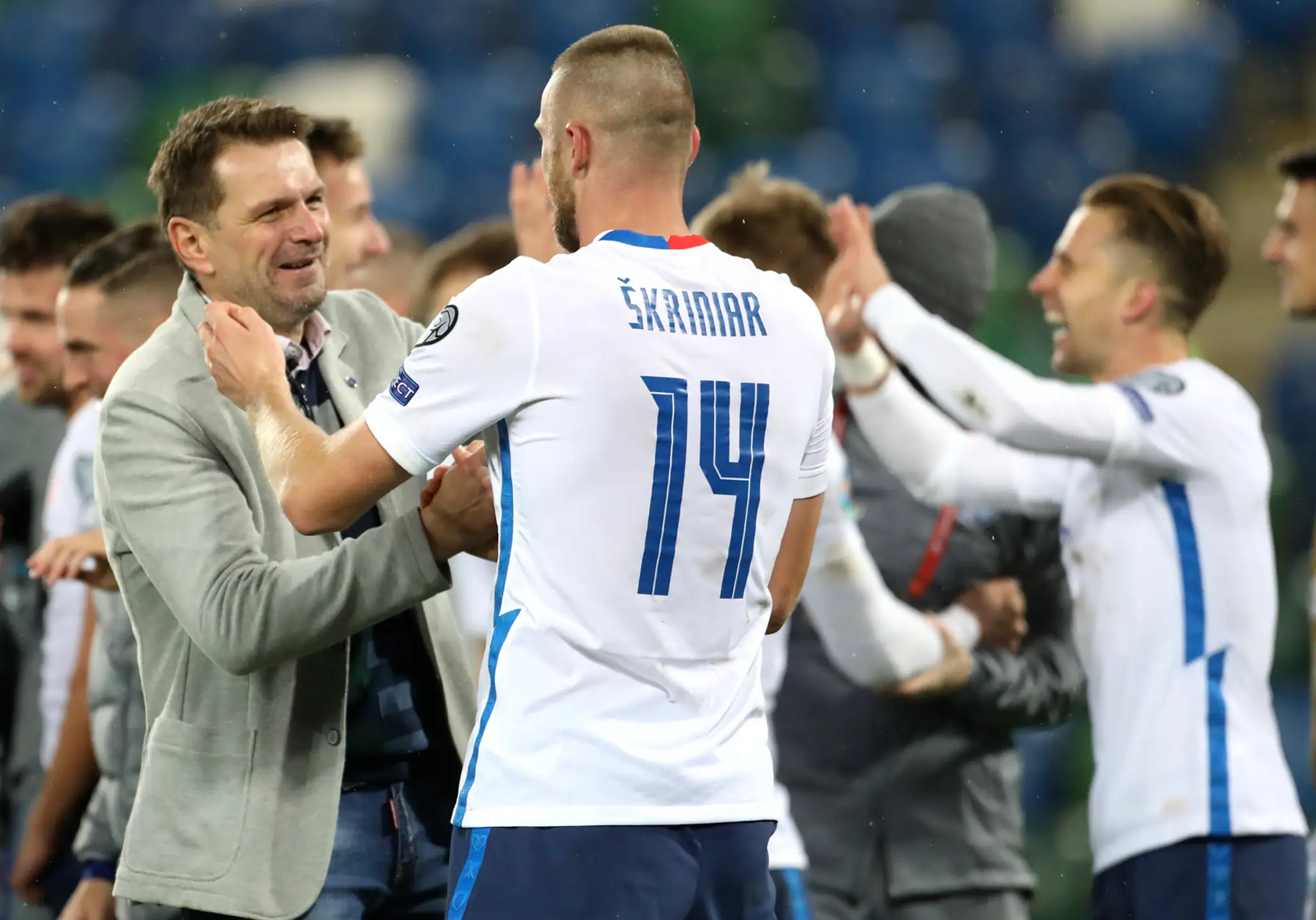 Severoír Kyle Lafferty reaguje po prehre vo finále play off EURO 2020 proti Slovensku.