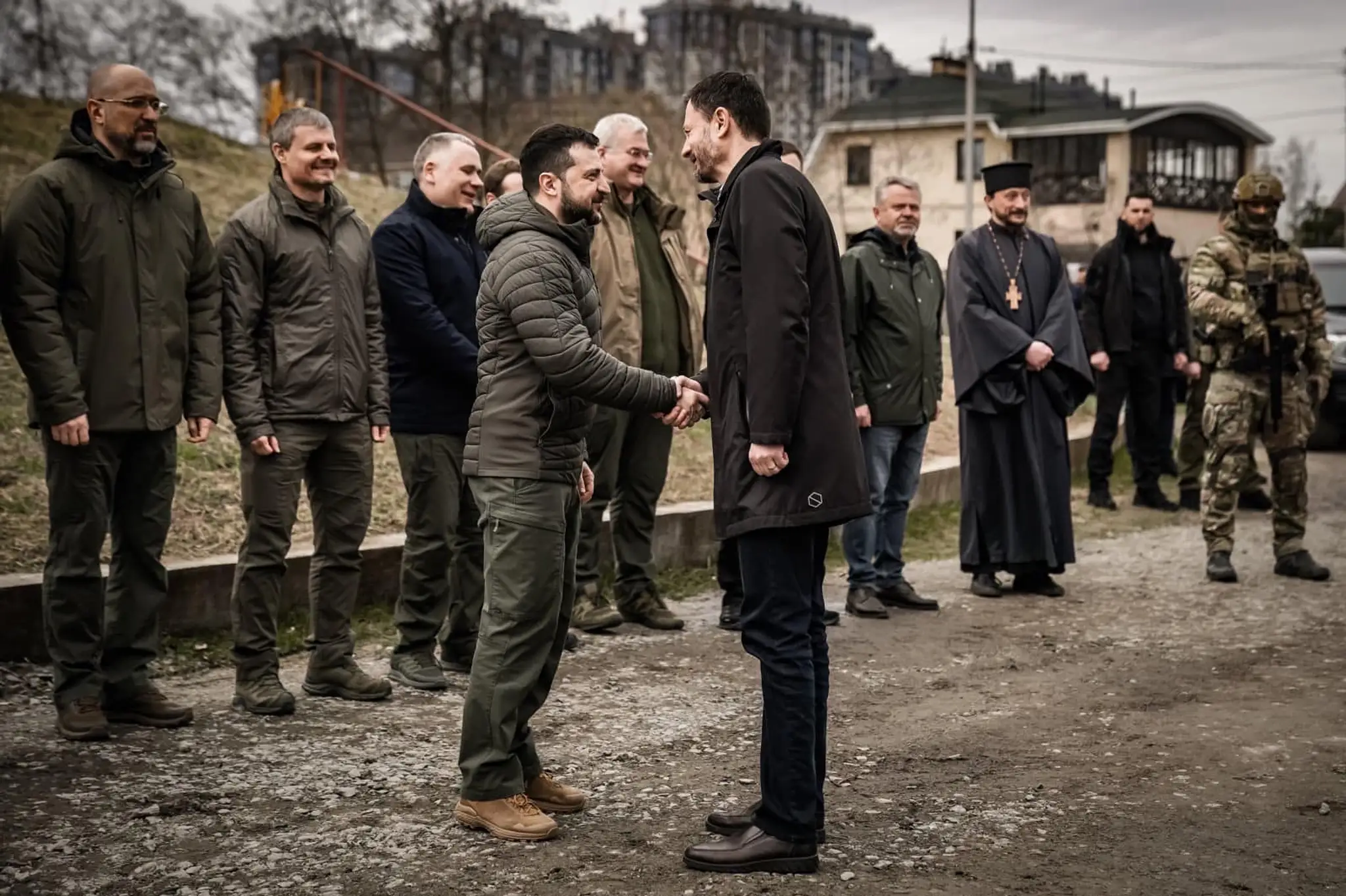 Slovenská delegácia na Ukrajine.