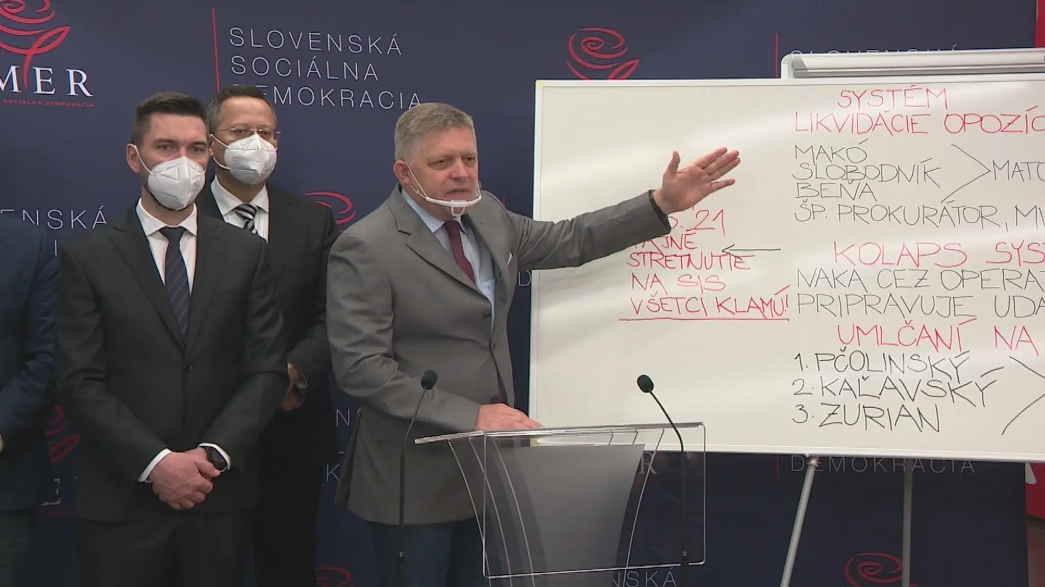 Robert Fico hovorí ho "systéme likvidácie opozície".