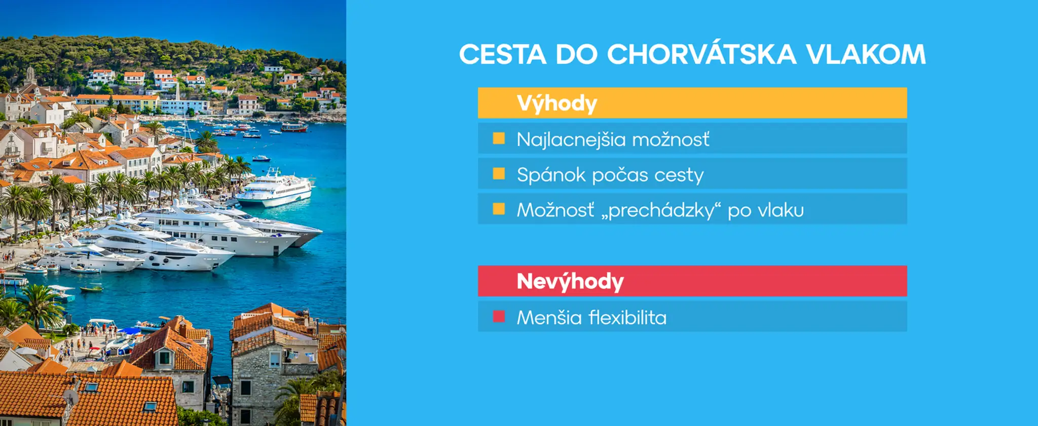 Cesta do Chorvátska vlakom.