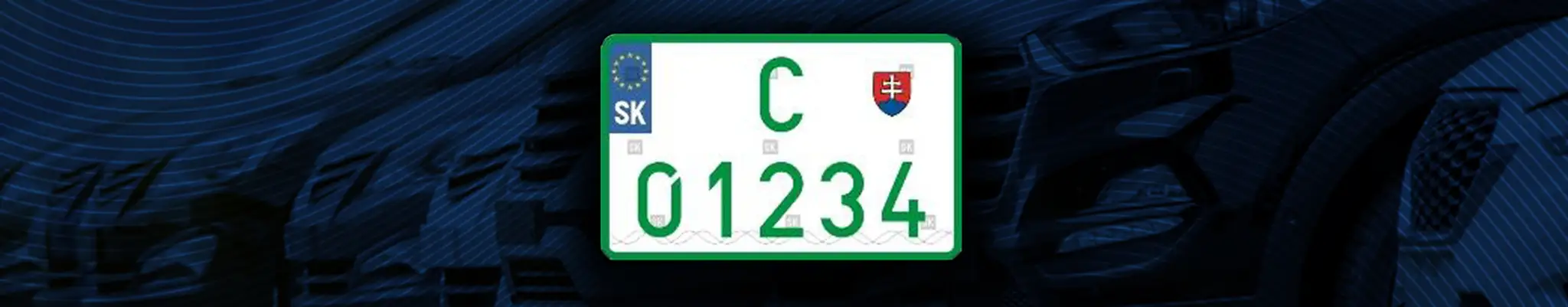 Žltá tabuľka s písmenom V.