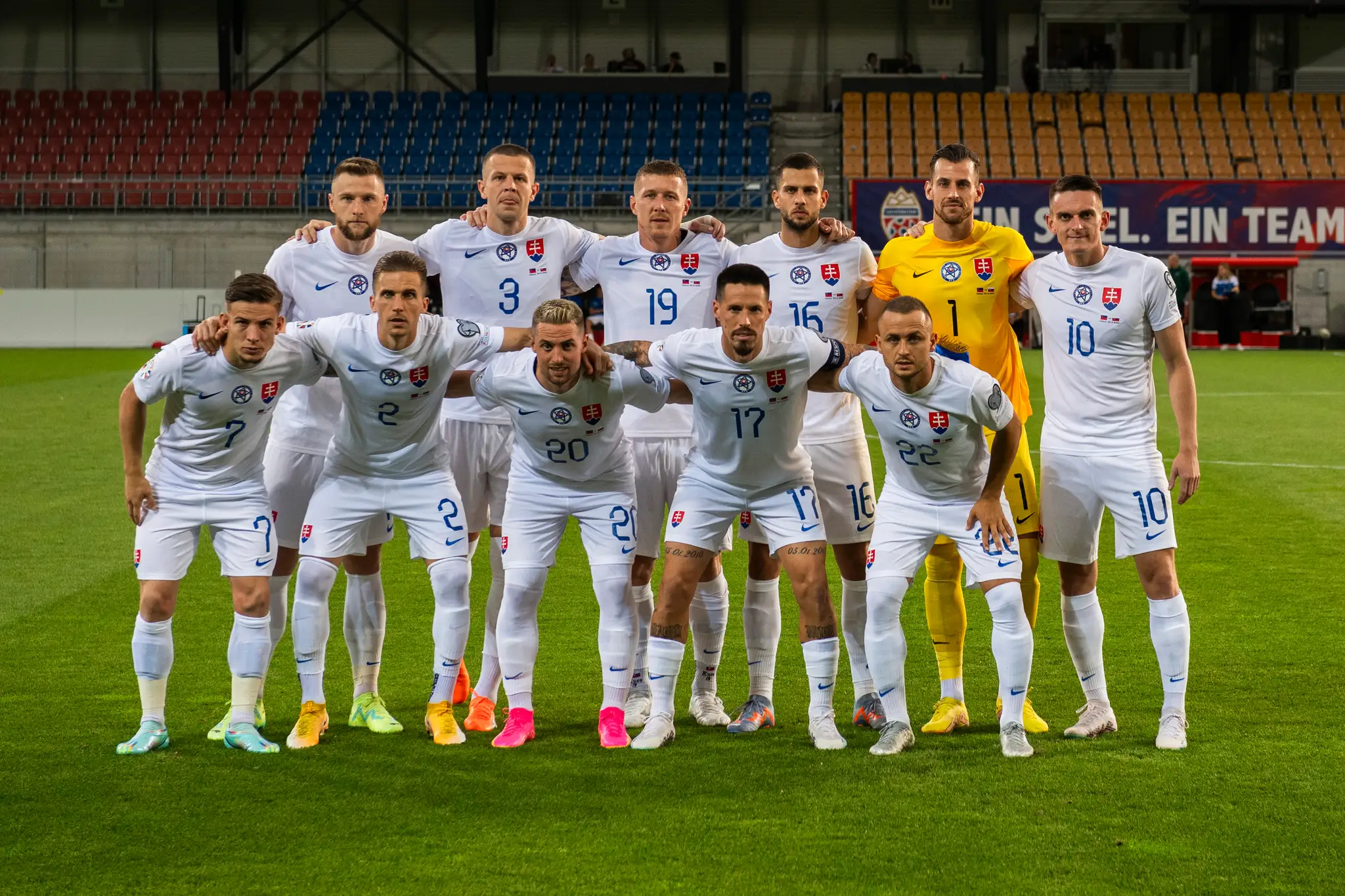 Slovenská zostava na štvrtý kvalifikačný duel