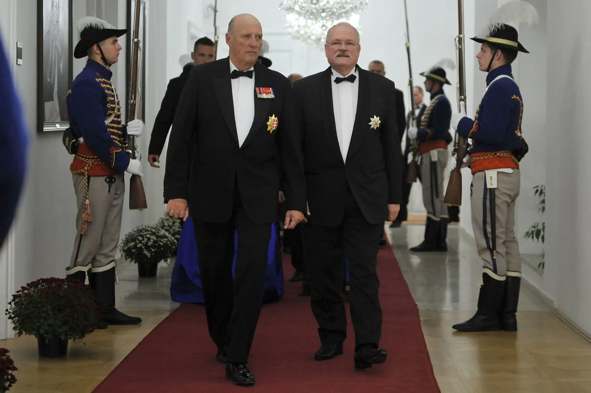 Prezident SR Ivan Gašparovič a nórsky kráľ Harald V. (pri návšteve v roku 2010)