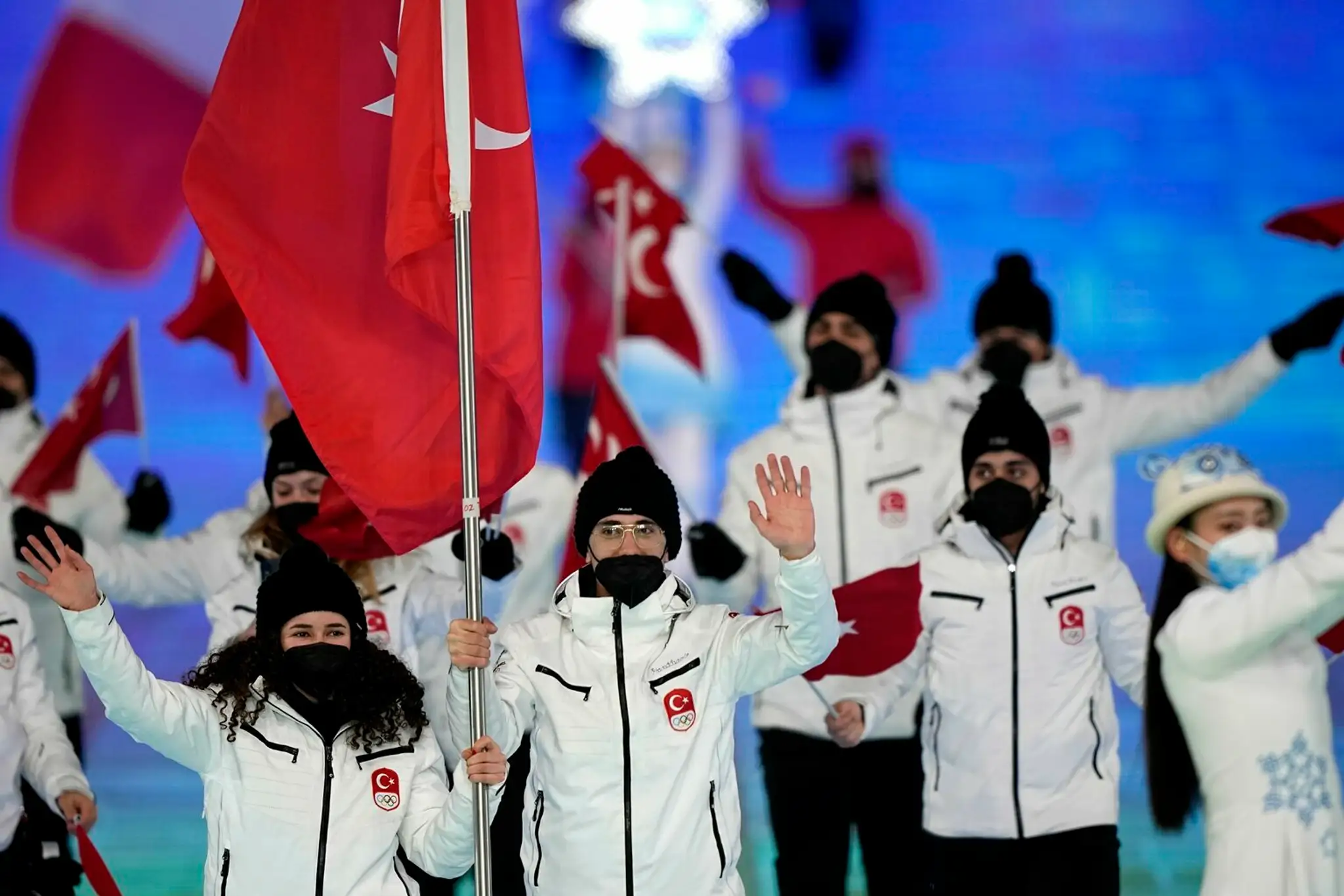 Turecká výprava na otváracom ceremoniáli ZOH 2022.
