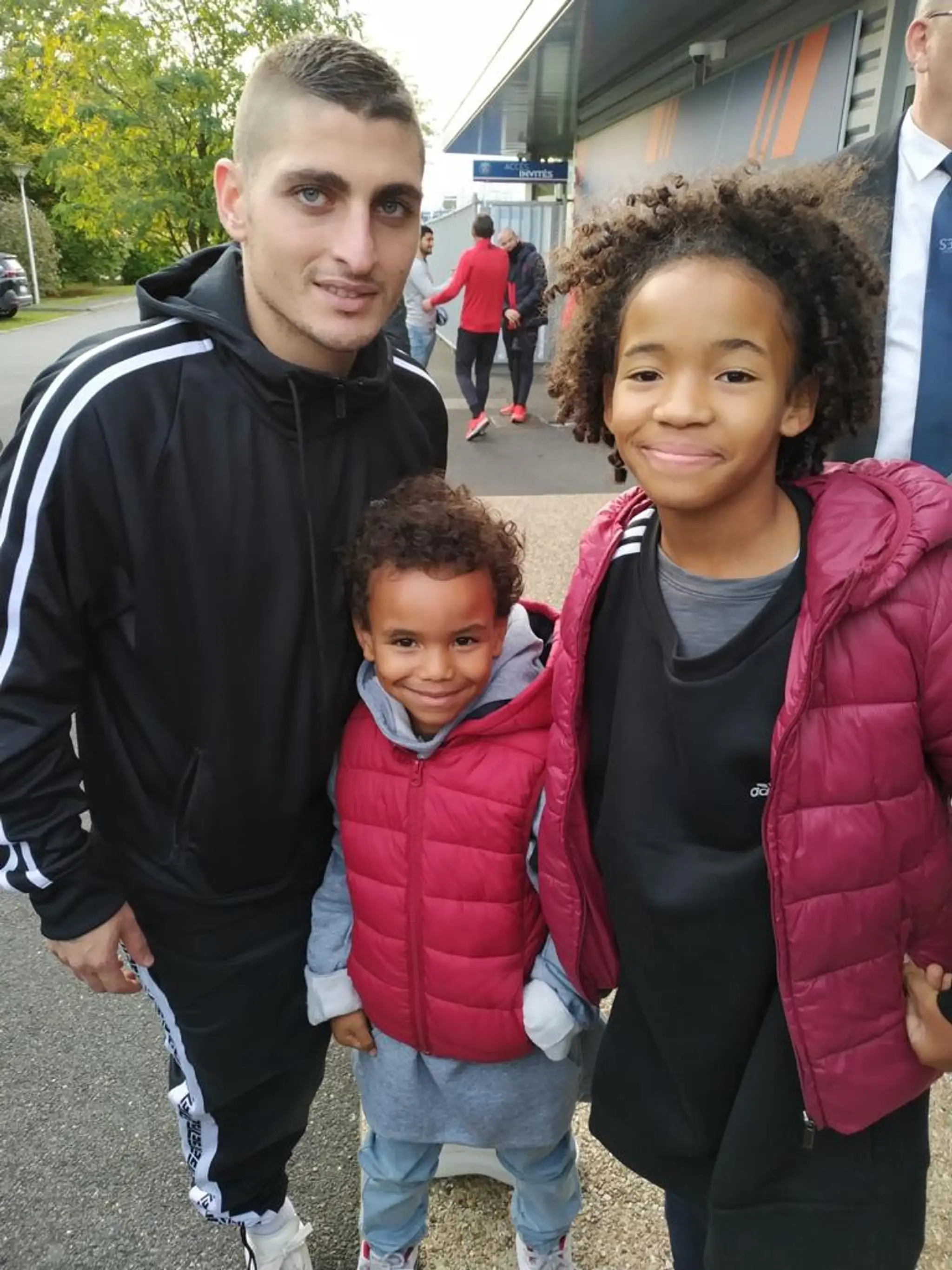 Milena s Marcom Verrattim z PSG.