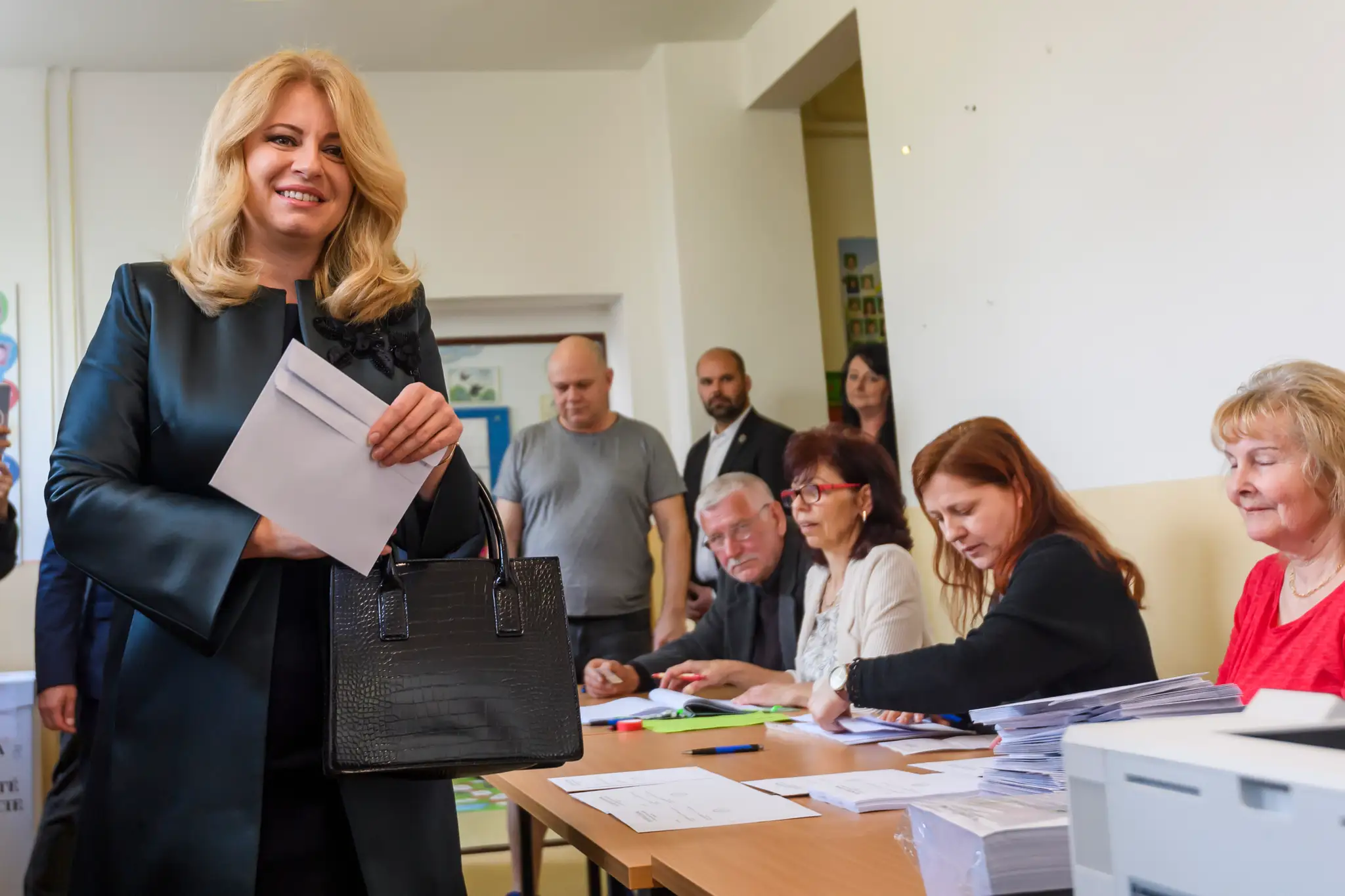 Prezidentka Zuzana Čaputová odvolila v Pezinku.
