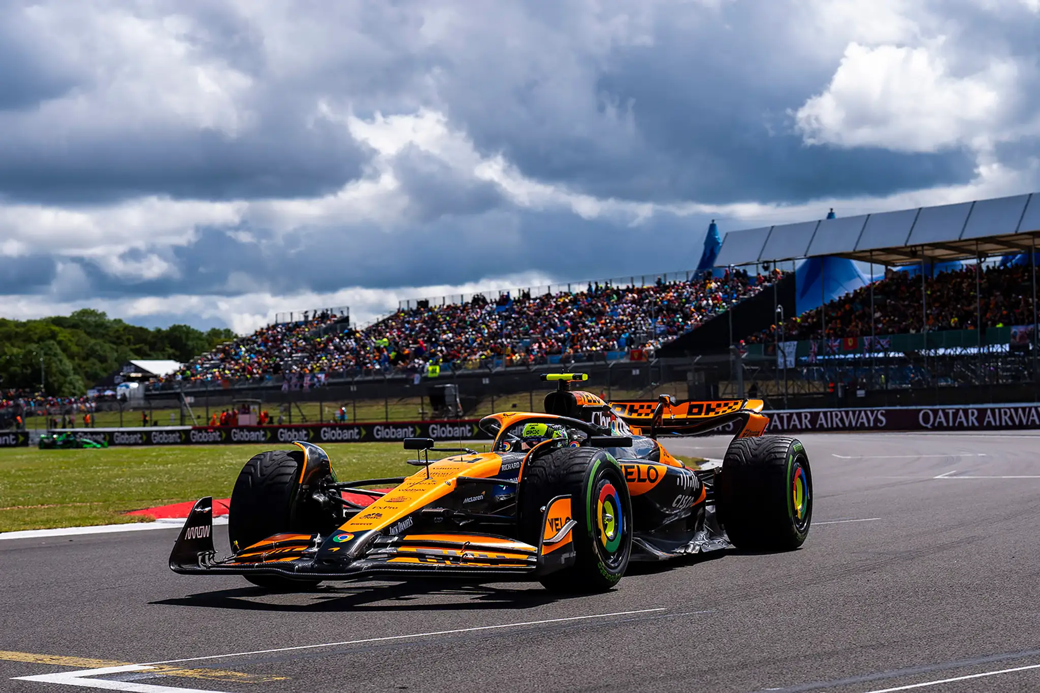 Lando Norris na trati vo Veľkej Británii.
