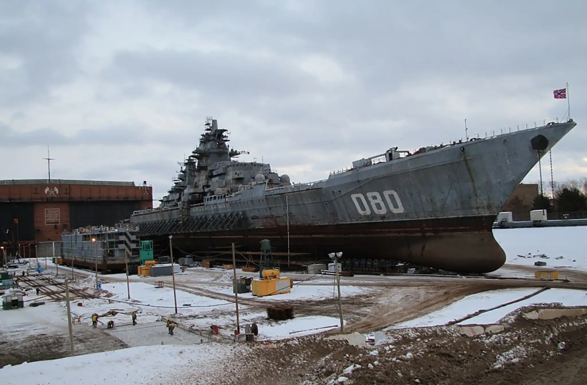 Ruský krížnik Admiral Nachimov pred rekonštrukciou.