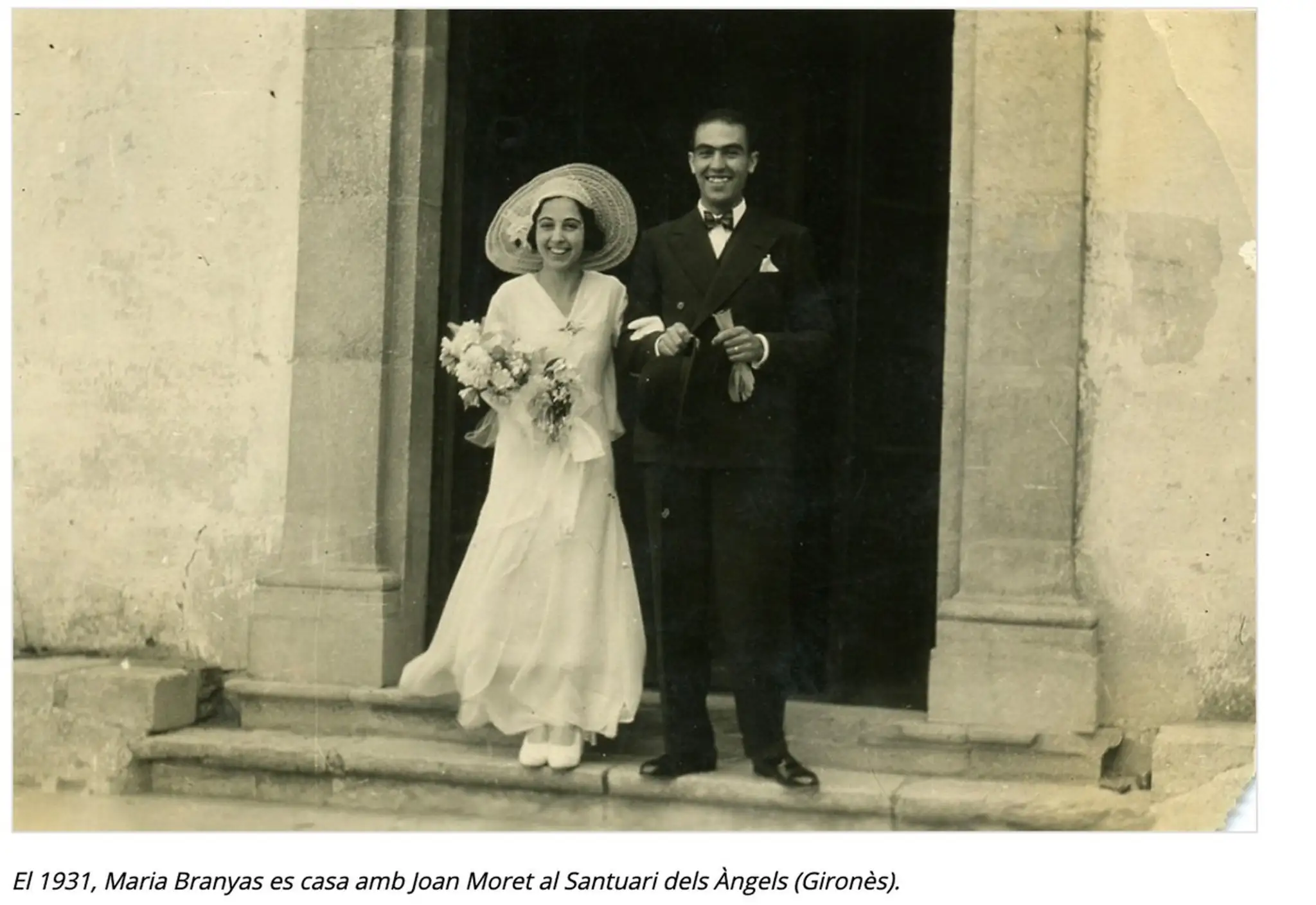 María Branyasová počas svadobného dňa.