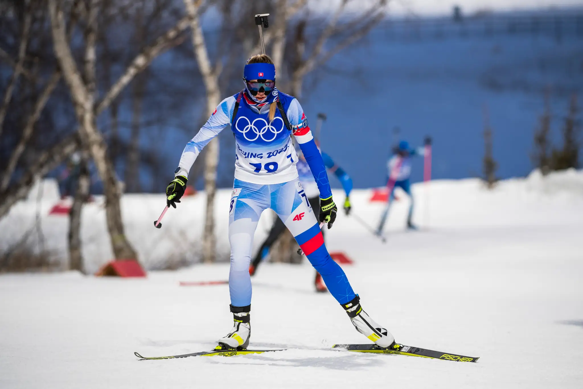 Slovenská biatlonistka Henrieta Horvátová počas vytrvalostných pretekov žien na ZOH 2022.