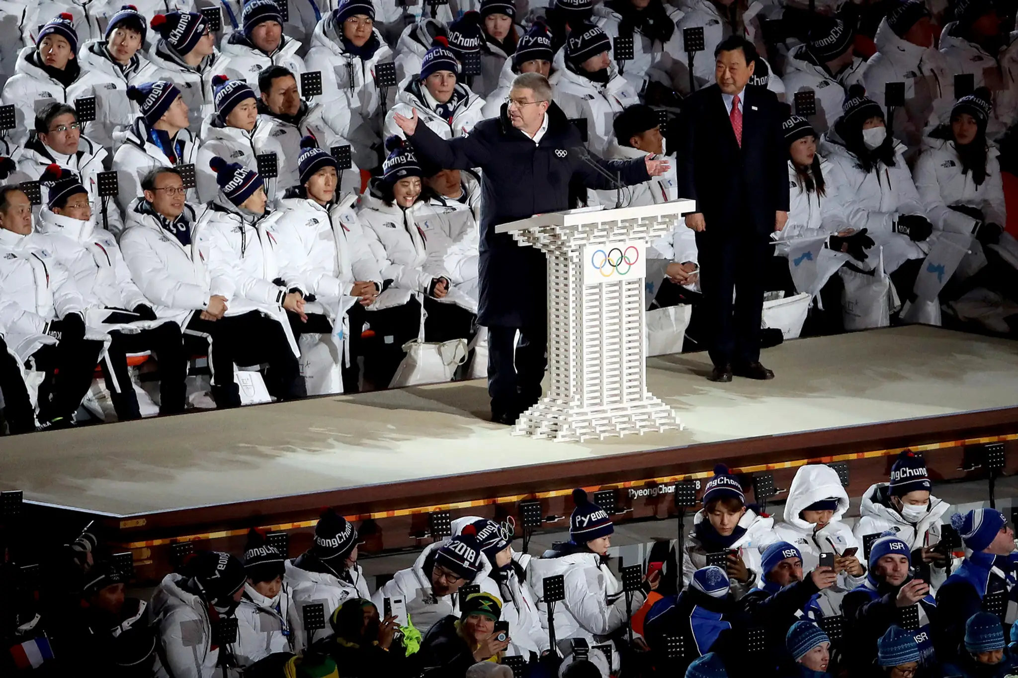 Rakúska výprava pčas otváracieho ceremoniálu ZOH 2018.