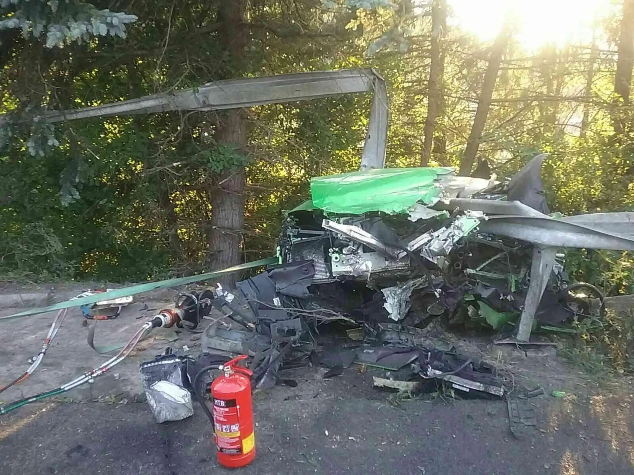 Nehoda Lamborghini v Dolnom Kubíne.