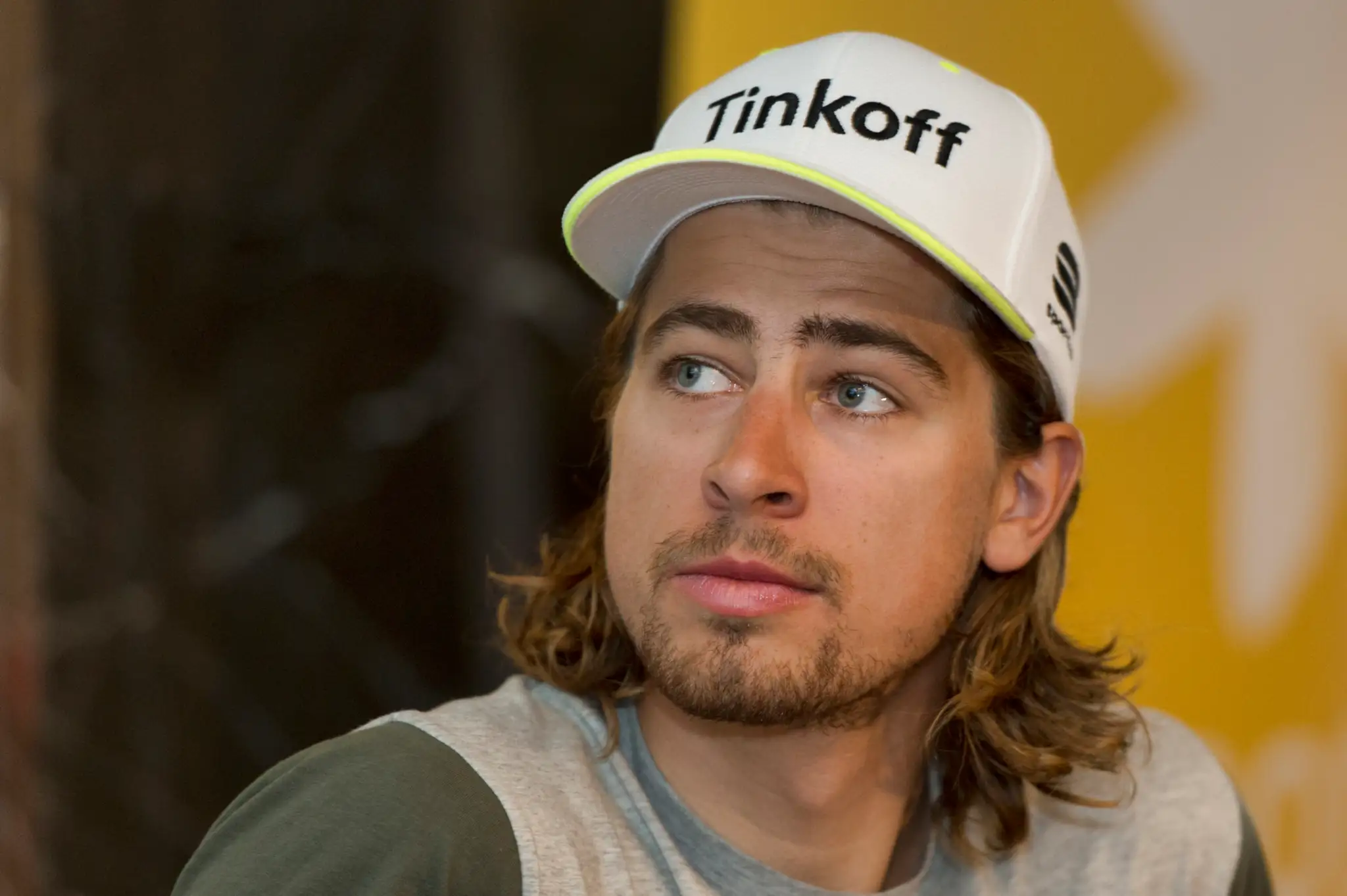 Peter Sagan počas tlačovej konferencie pri príležitosti prezentácie nového projektu CyS Peter Sagan Academy.