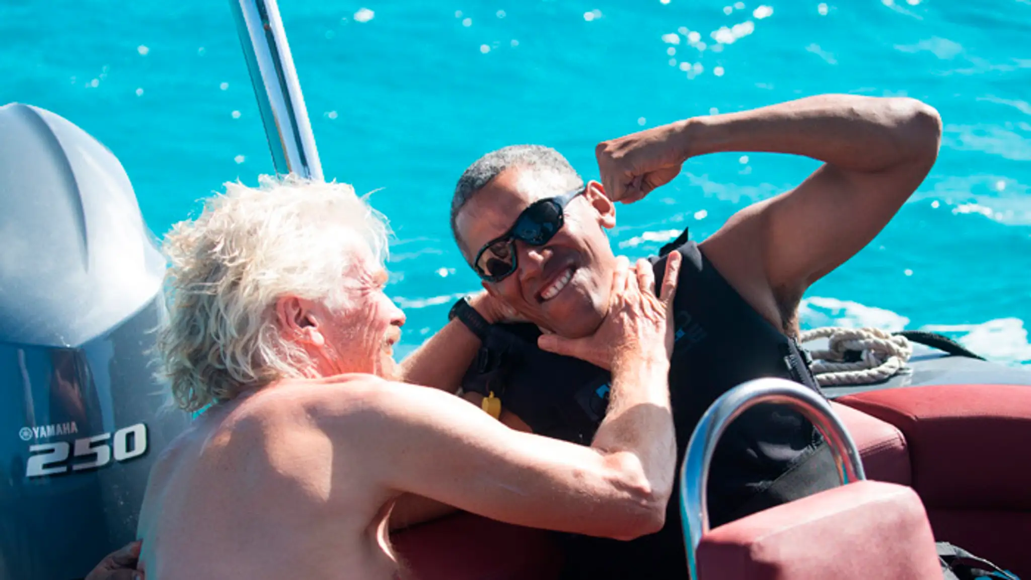 Bývalý americký prezident Barack Obama a britský miliardár Richard Branson.