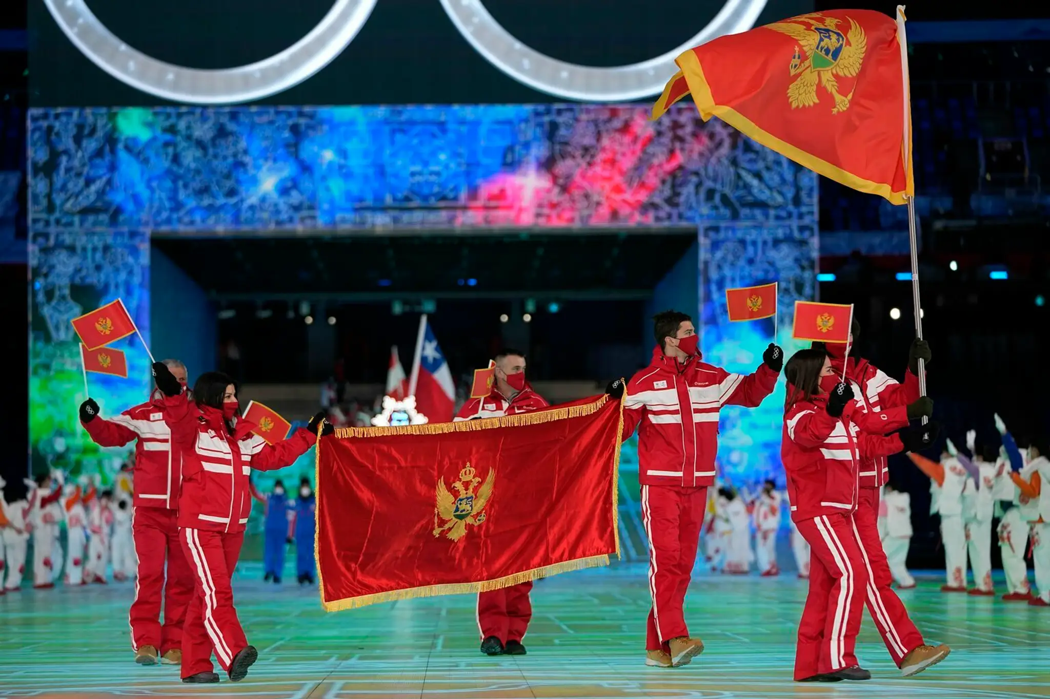 Čiernohorskí športovci na otváracom ceremoniáli ZOH 2022.