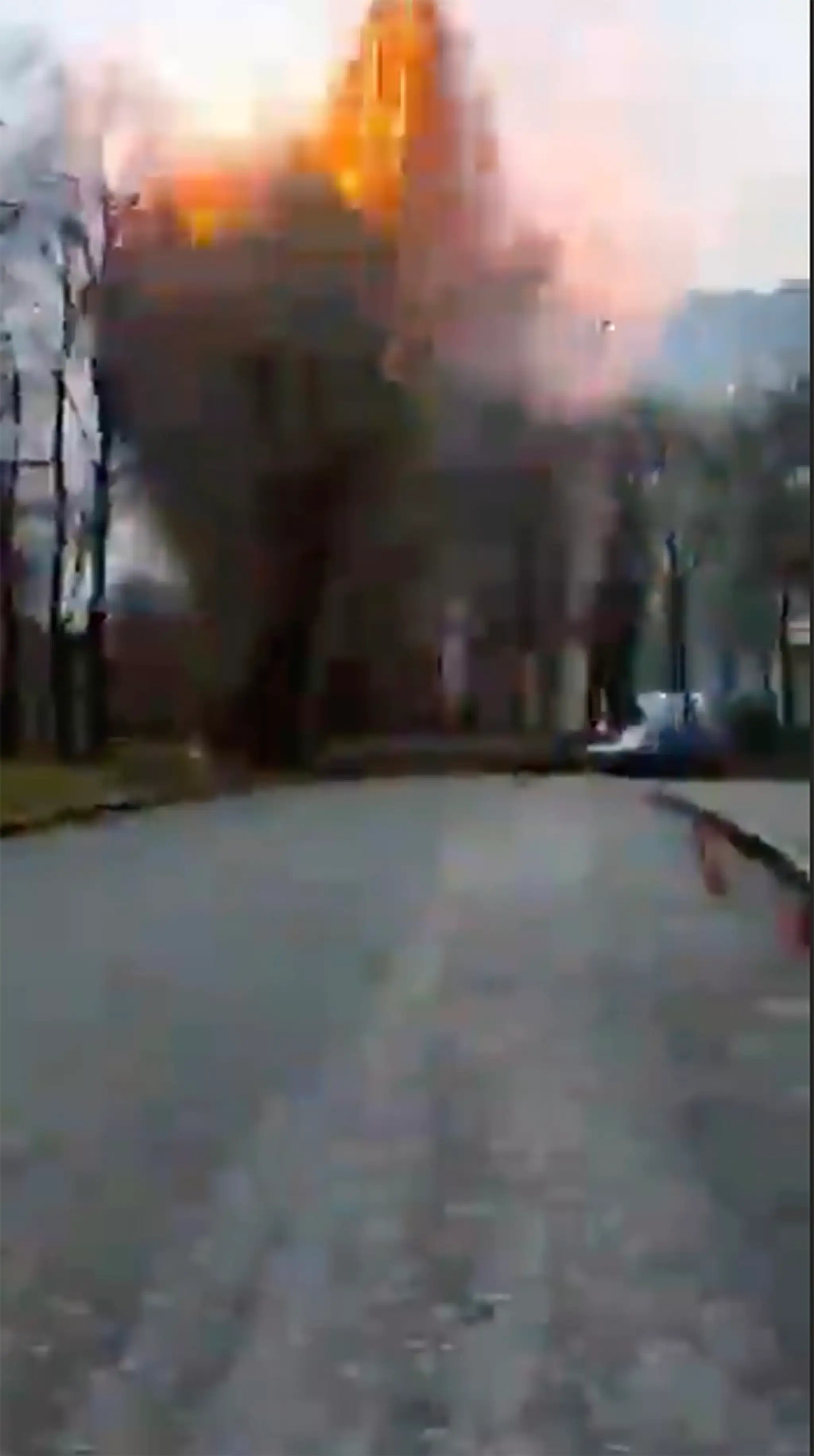 Explózia rakety Kinžal.