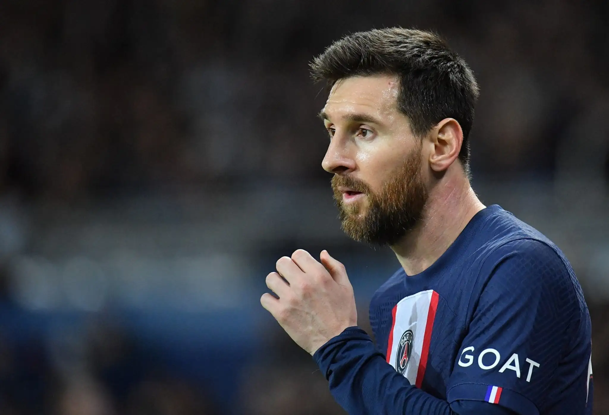 Messi počas zápasu proti Maccabi Haifa