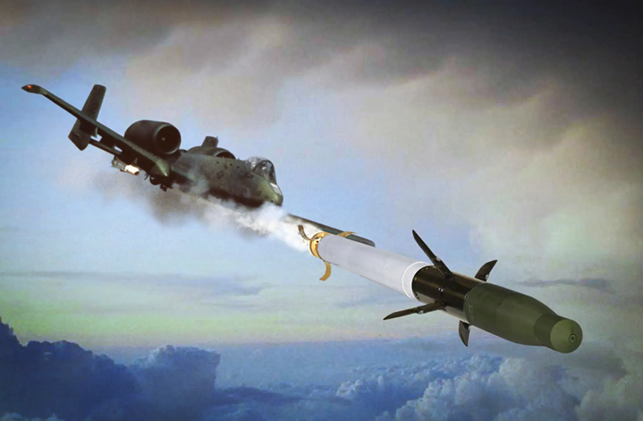 A-10 strieľa APKWS II