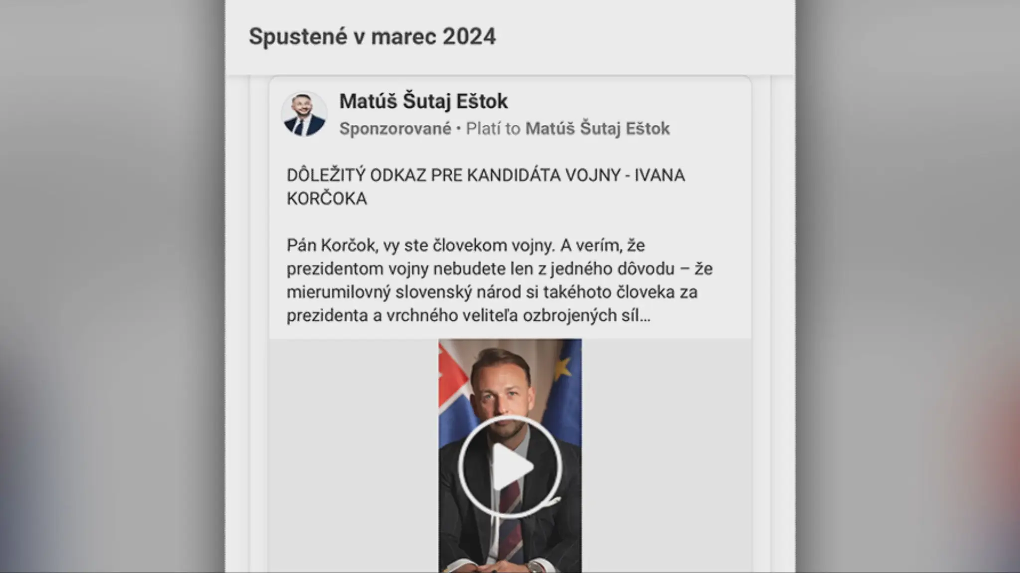 Reklamný príspevok Šutaja Eštoka