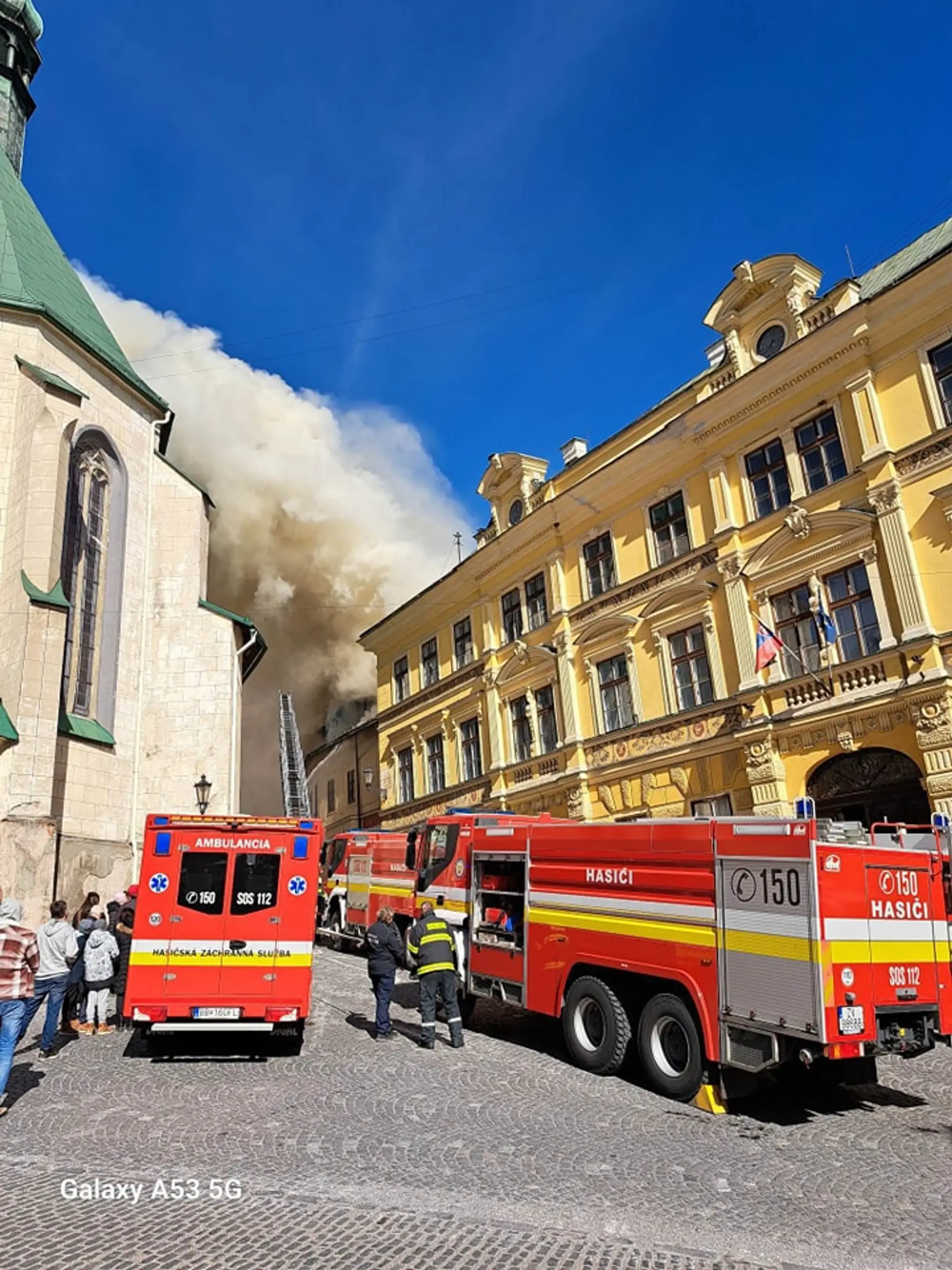 Požiar v Banskej Štiavnici.