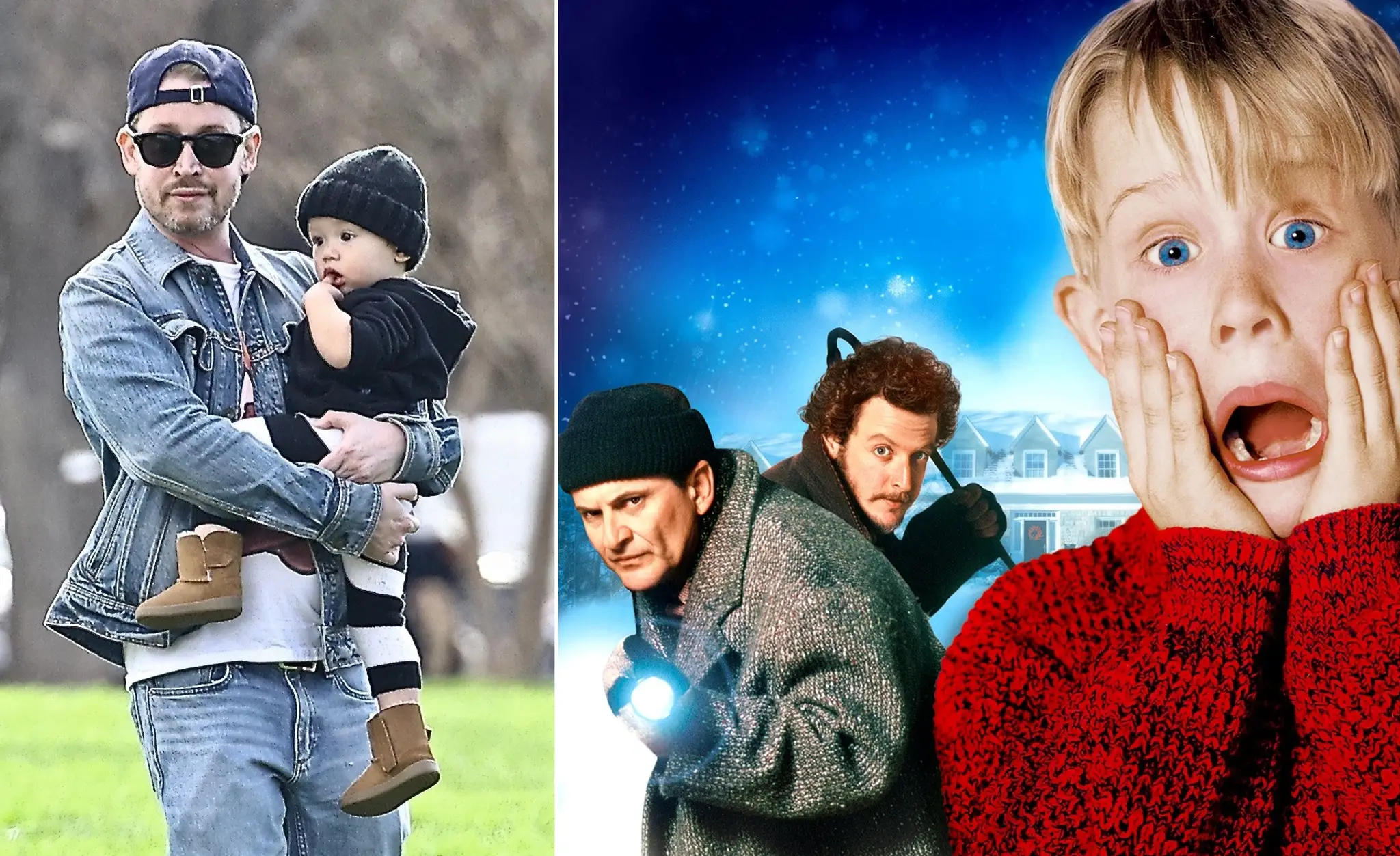 Macaulay Culkin so synom a vo filme Sám doma.