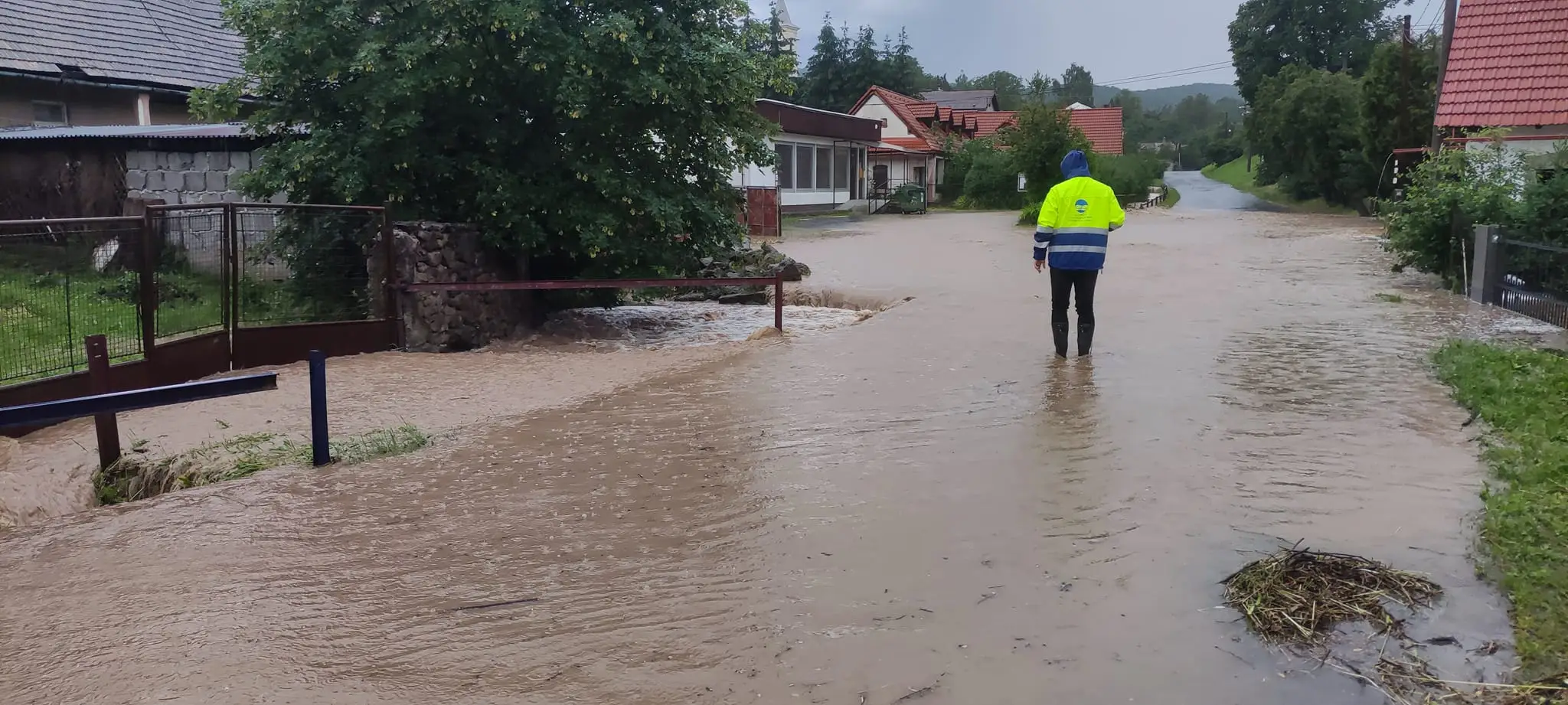 Zaplavená obec Beluj
