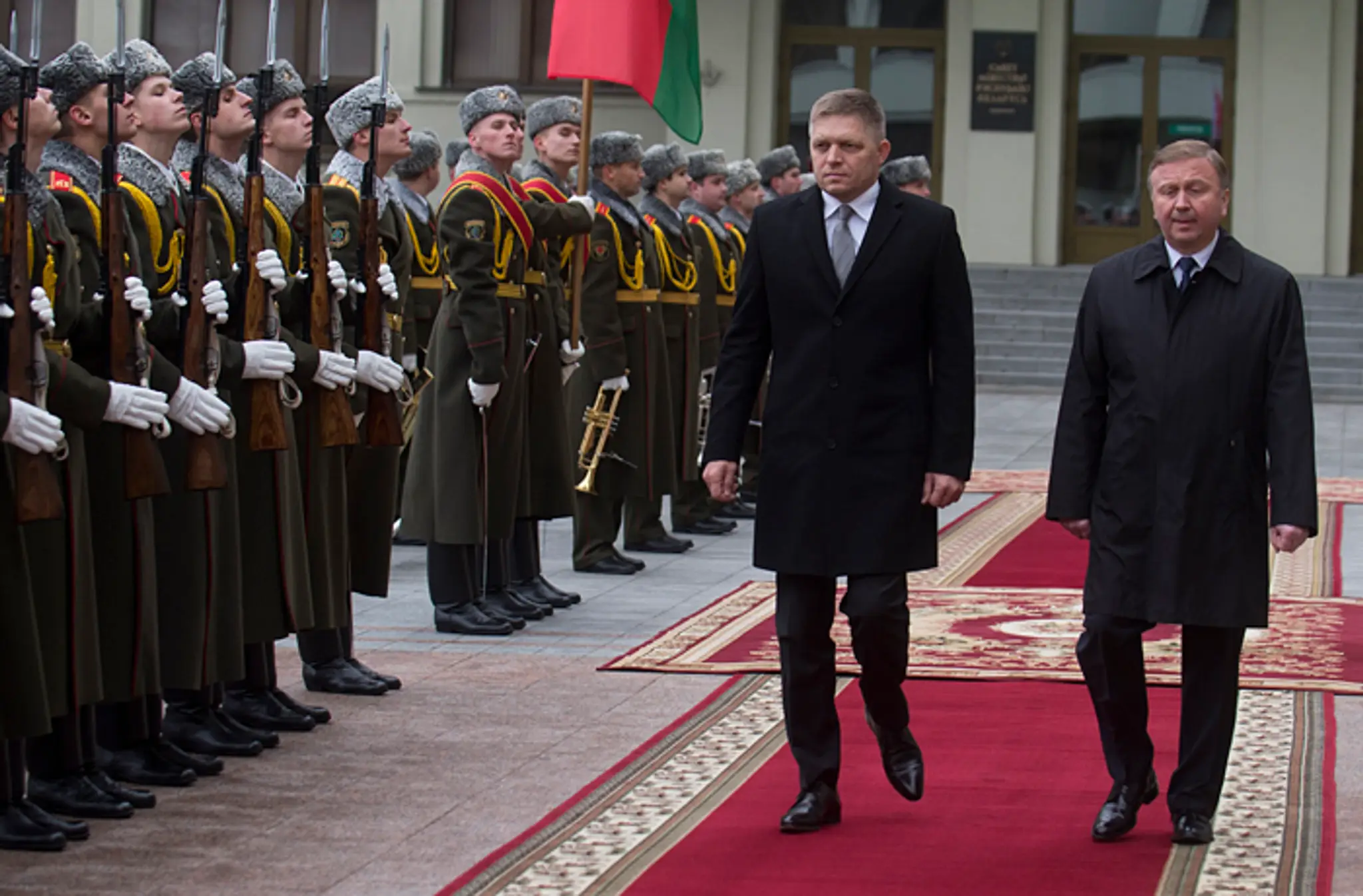 Predseda vlády Robert Fico a bieloruský premiér Andrej Kobjakov.