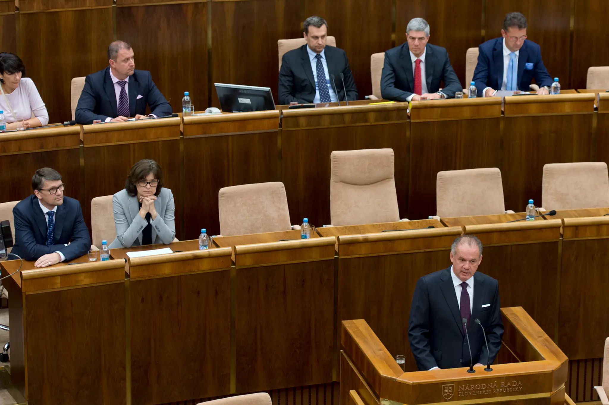 Na snímke prezident SR Andrej Kiska prednáša Správu o stave republiky